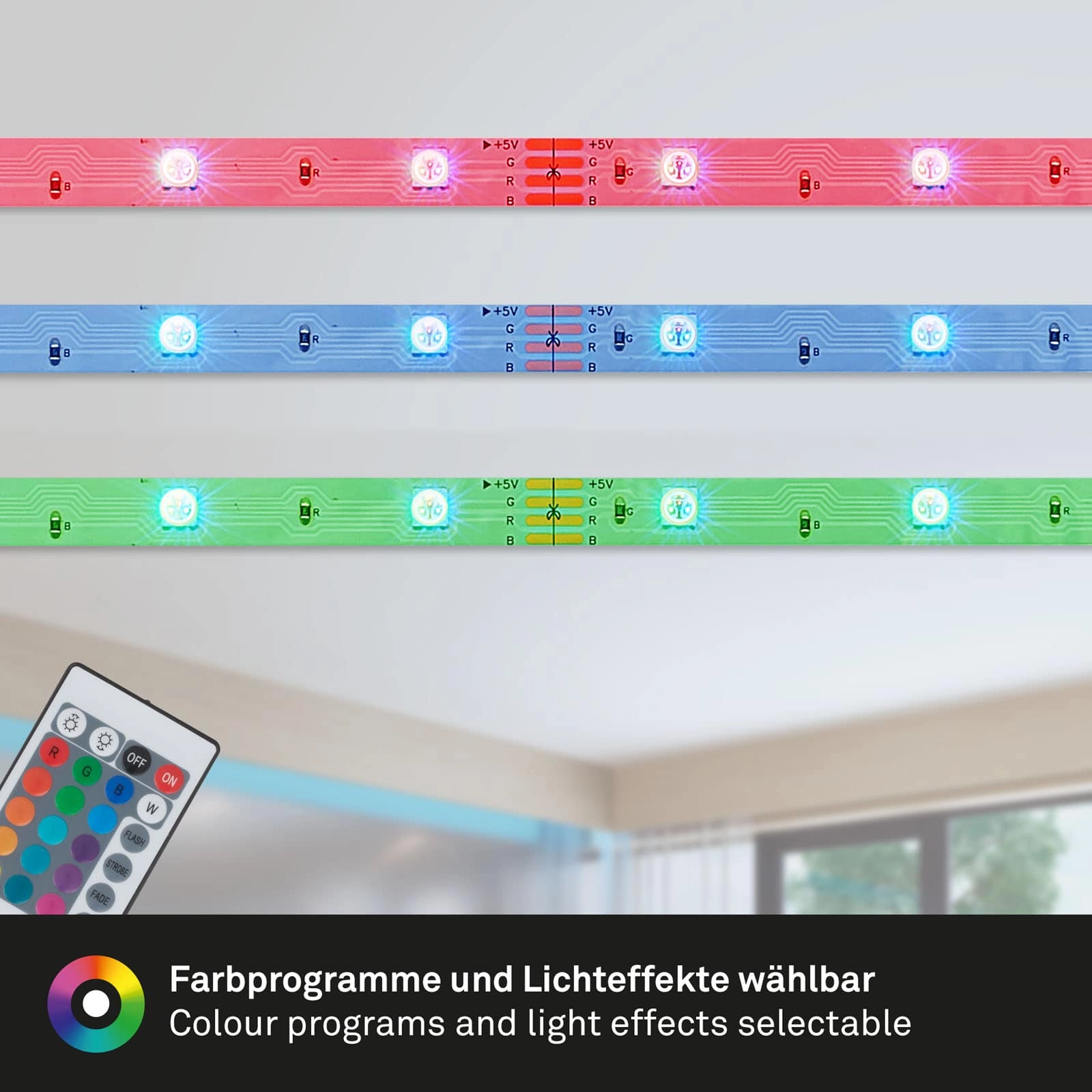 RGB LED Streifen, 5 Meter, 6 W