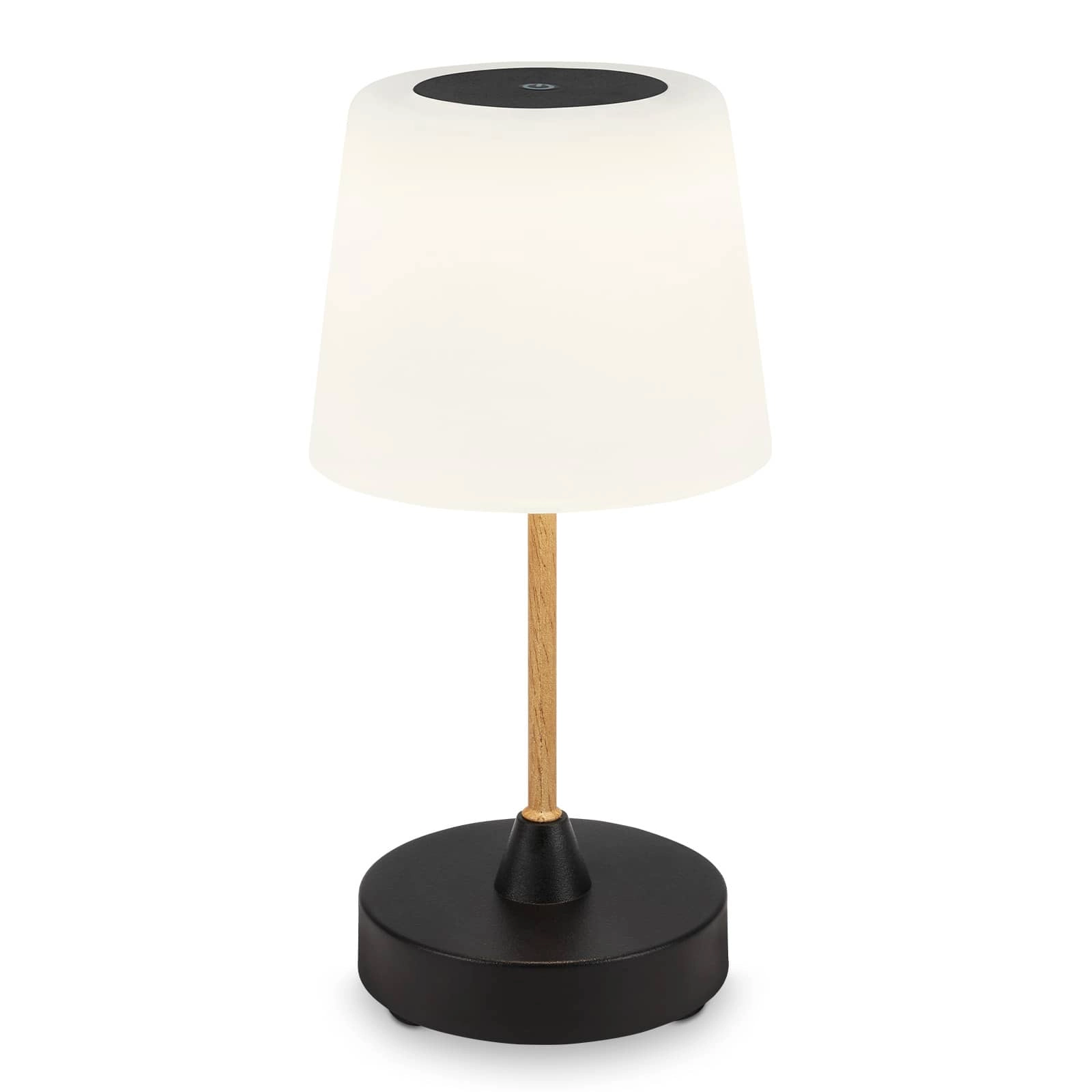LED Akku Tischleuchte Ø12,5 cm, LED-Modul,  3W, 350 lm, Schwarz