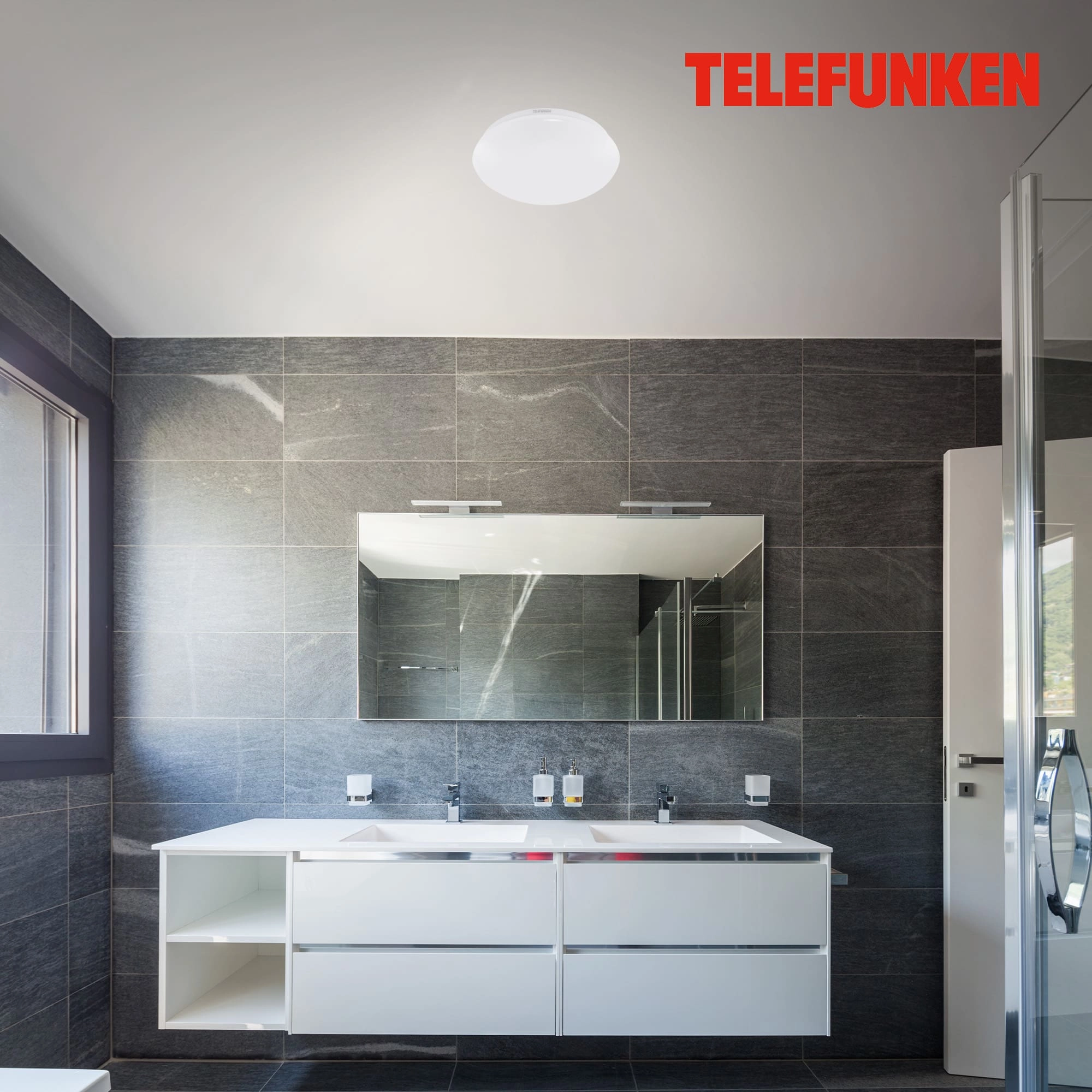 TELEFUNKEN Sensor LED Deckenleuchte, Ø 28 cm, 15 W, Weiß