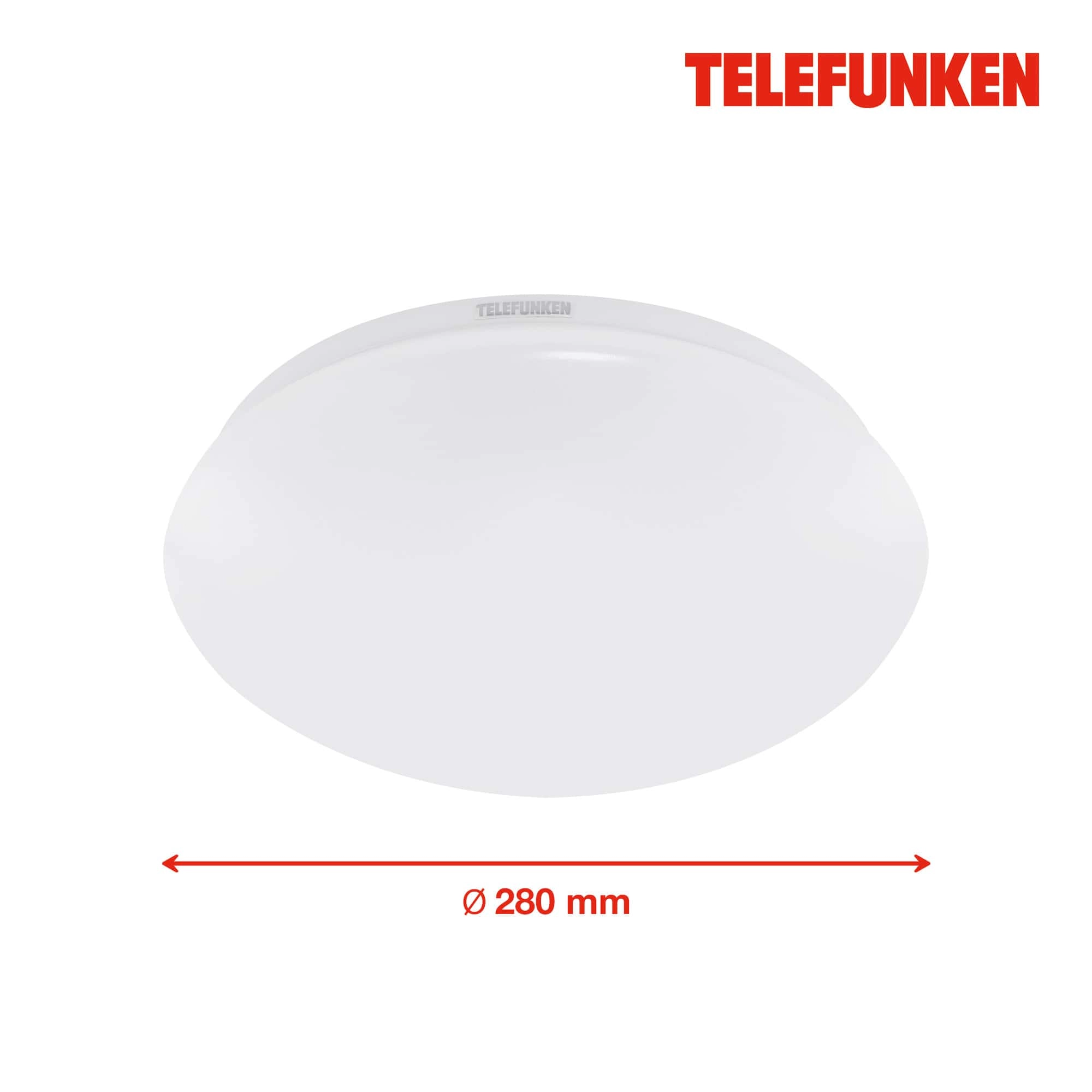 TELEFUNKEN Sensor LED Deckenleuchte, Ø 28 cm, 15 W, Weiß