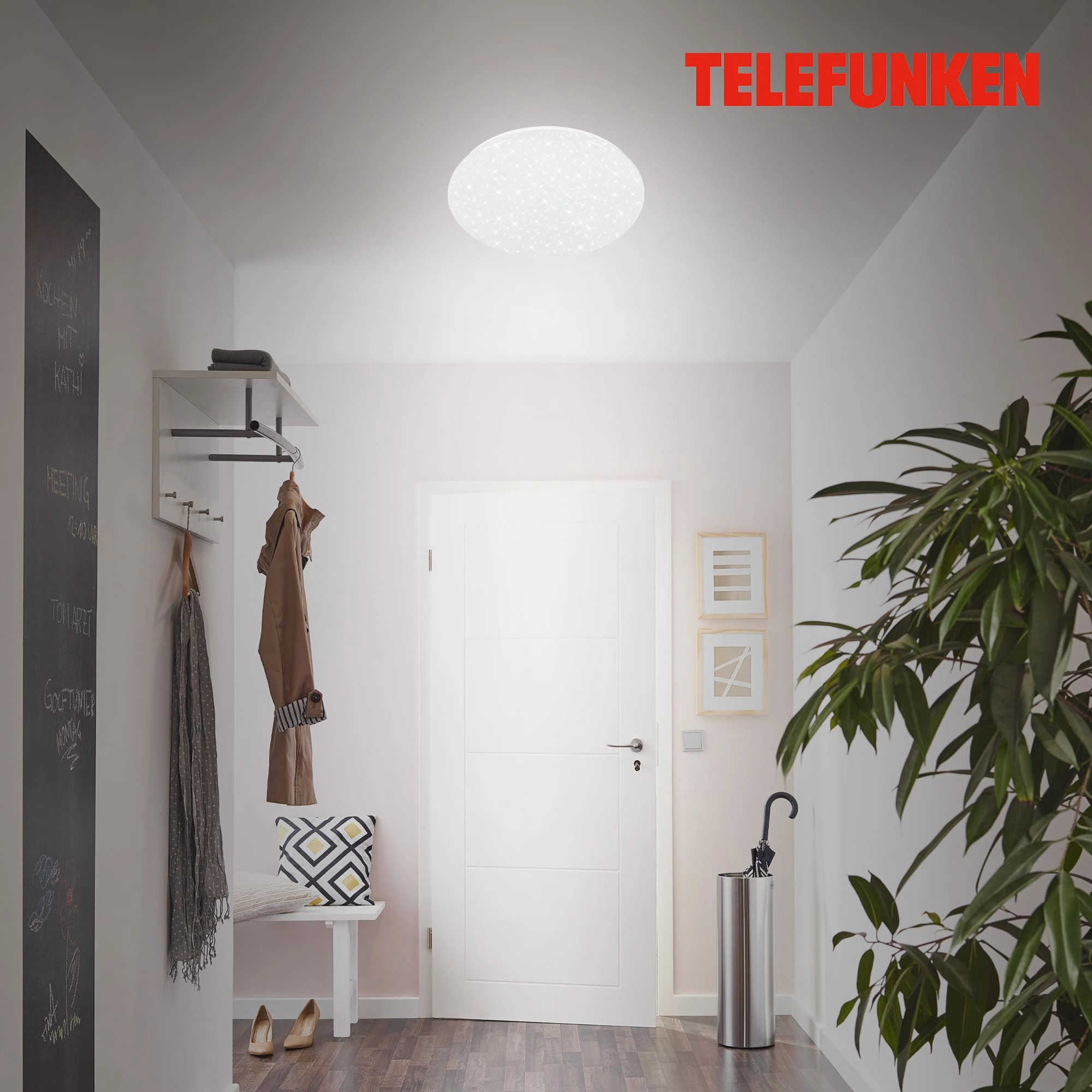 TELEFUNKEN Sensor LED Deckenleuchte, Ø 38 cm, 24 W, Weiß