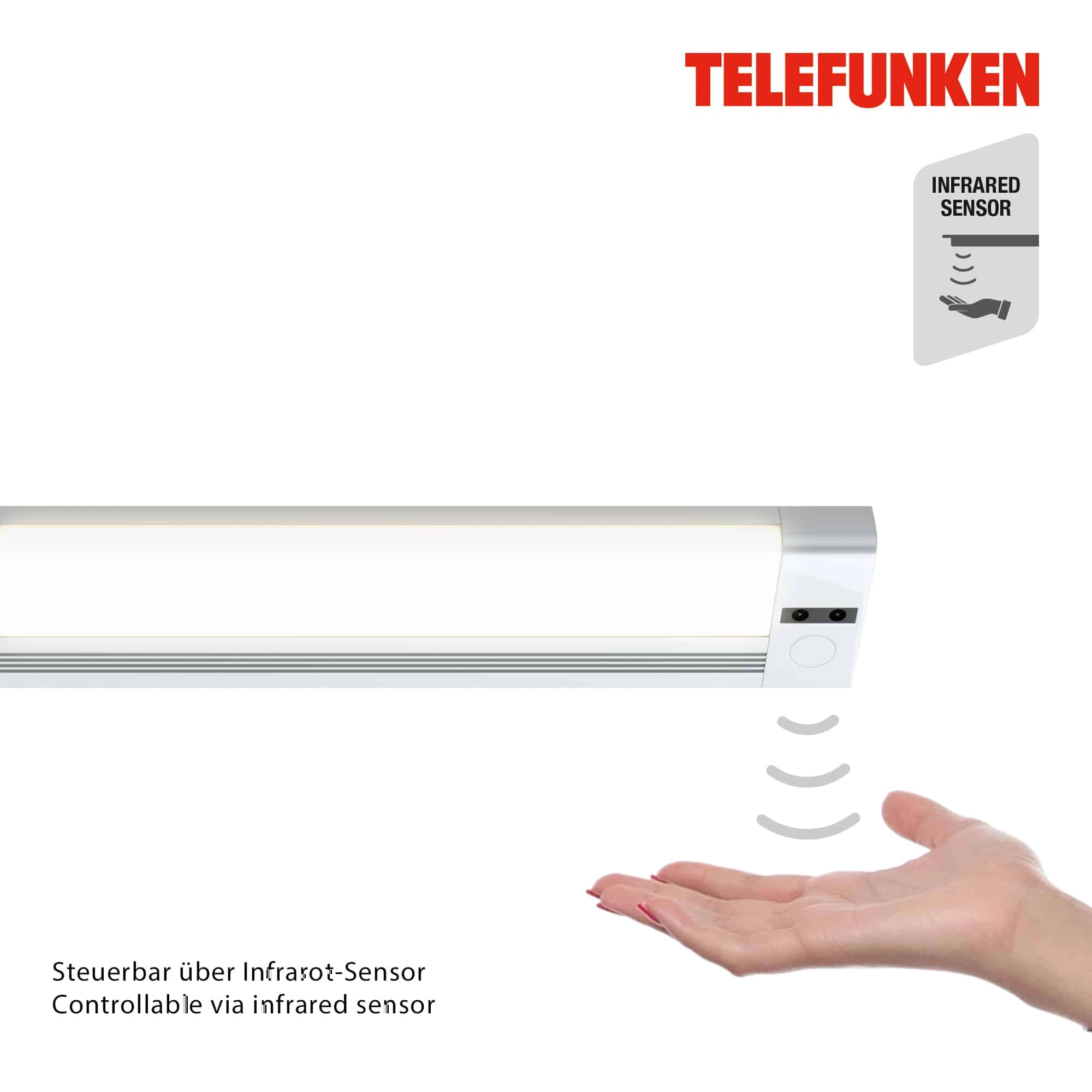 TELEFUNKEN LED Unterbauleuchte, 87,3 cm, 10 W, Silber