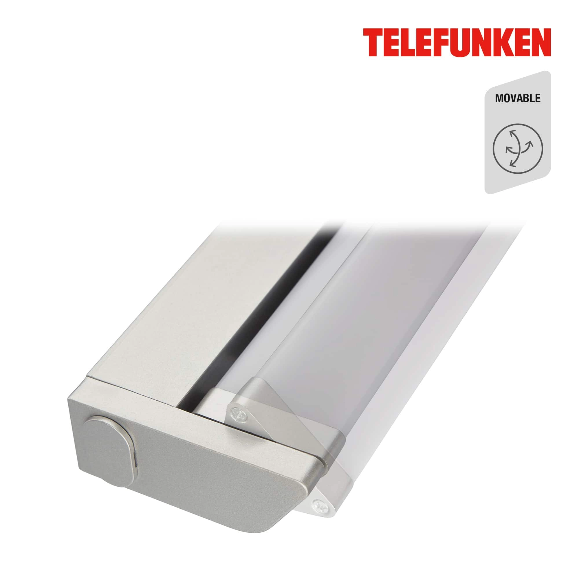 TELEFUNKEN LED Unterbauleuchte, 55 cm, 8,5 W, Titan