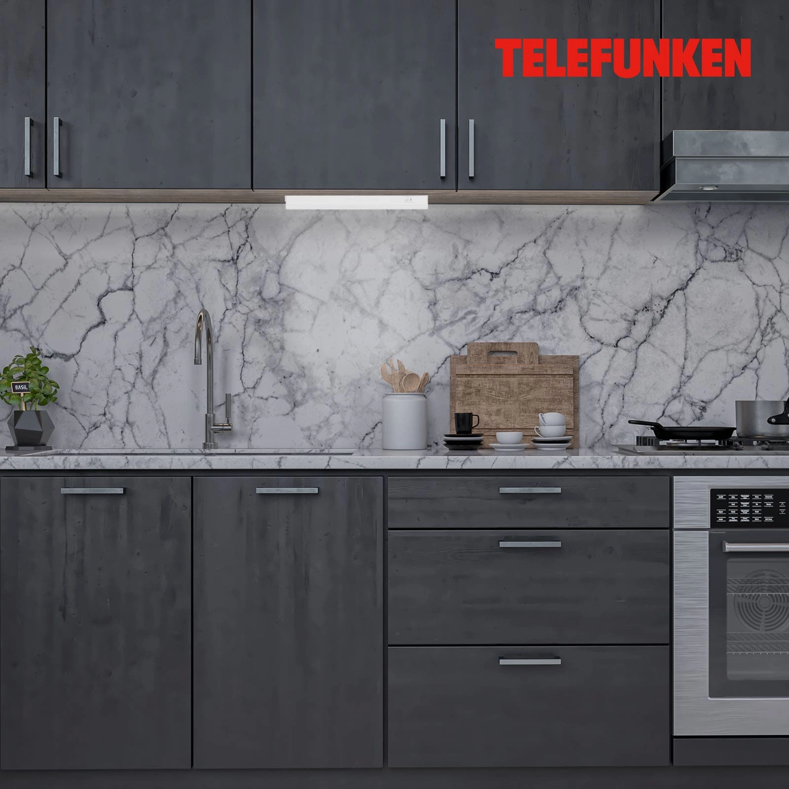 TELEFUNKEN CCT LED Unterbauleuchte, 32,5 cm, 4 W, Weiß