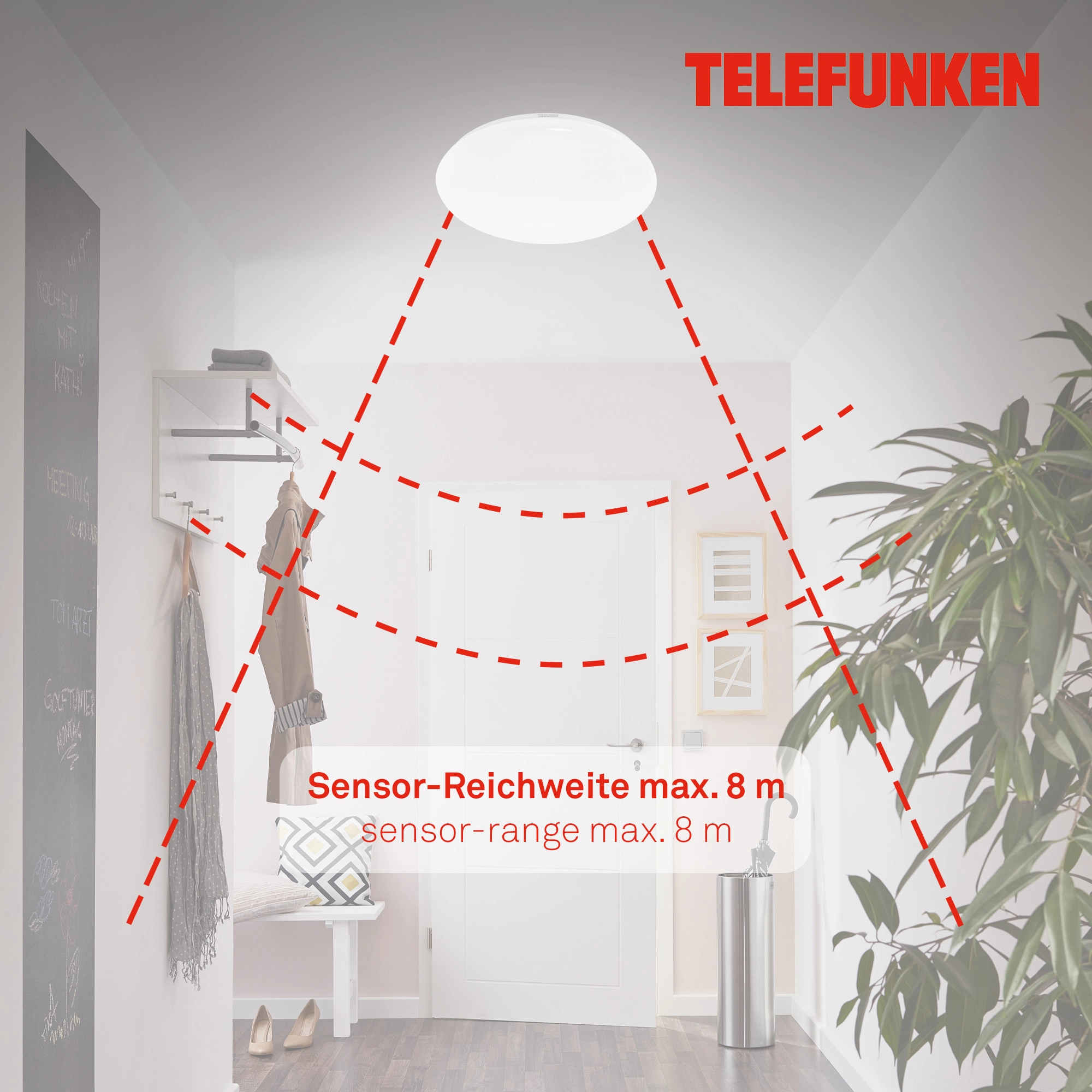 TELEFUNKEN LED Deckenleuchte, Ø 40 cm, 20 W, Weiß