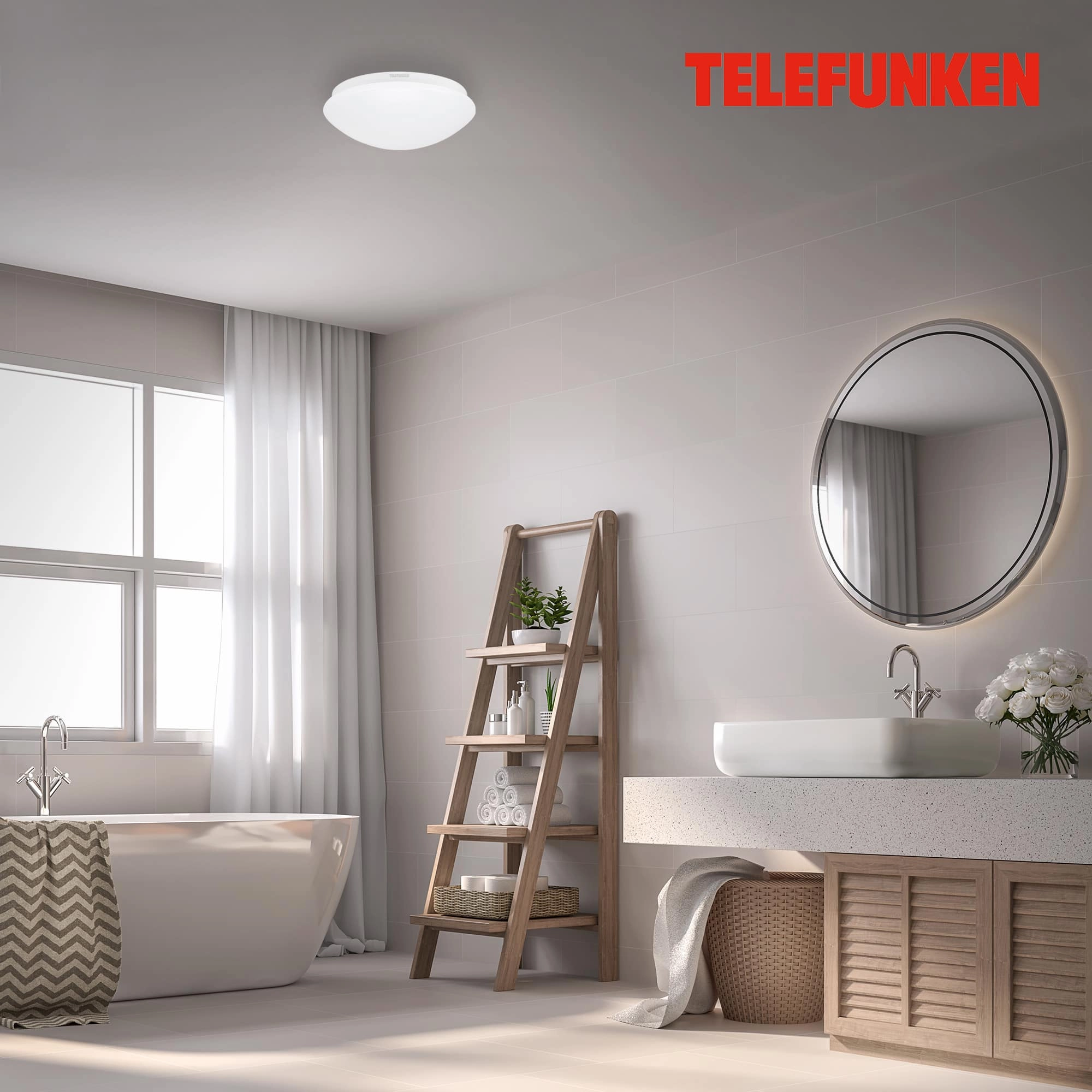 TELEFUNKEN LED Deckenleuchte, Ø 27,8 cm, 15 W, Weiß
