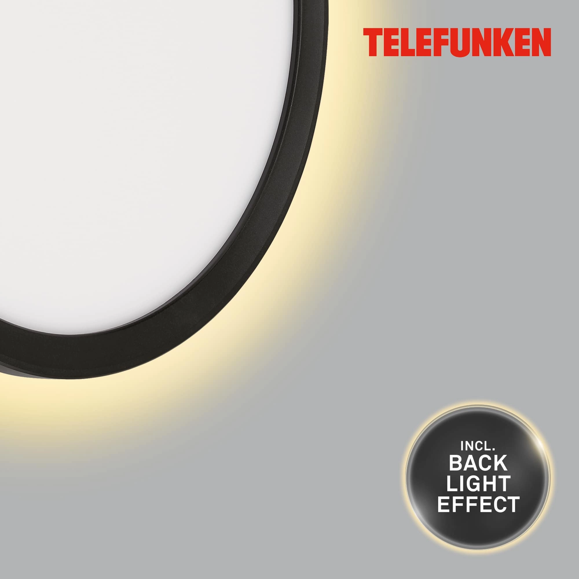 TELEFUNKEN LED Außenwandleuchte, Ø 28 cm, 15 W, Schwarz