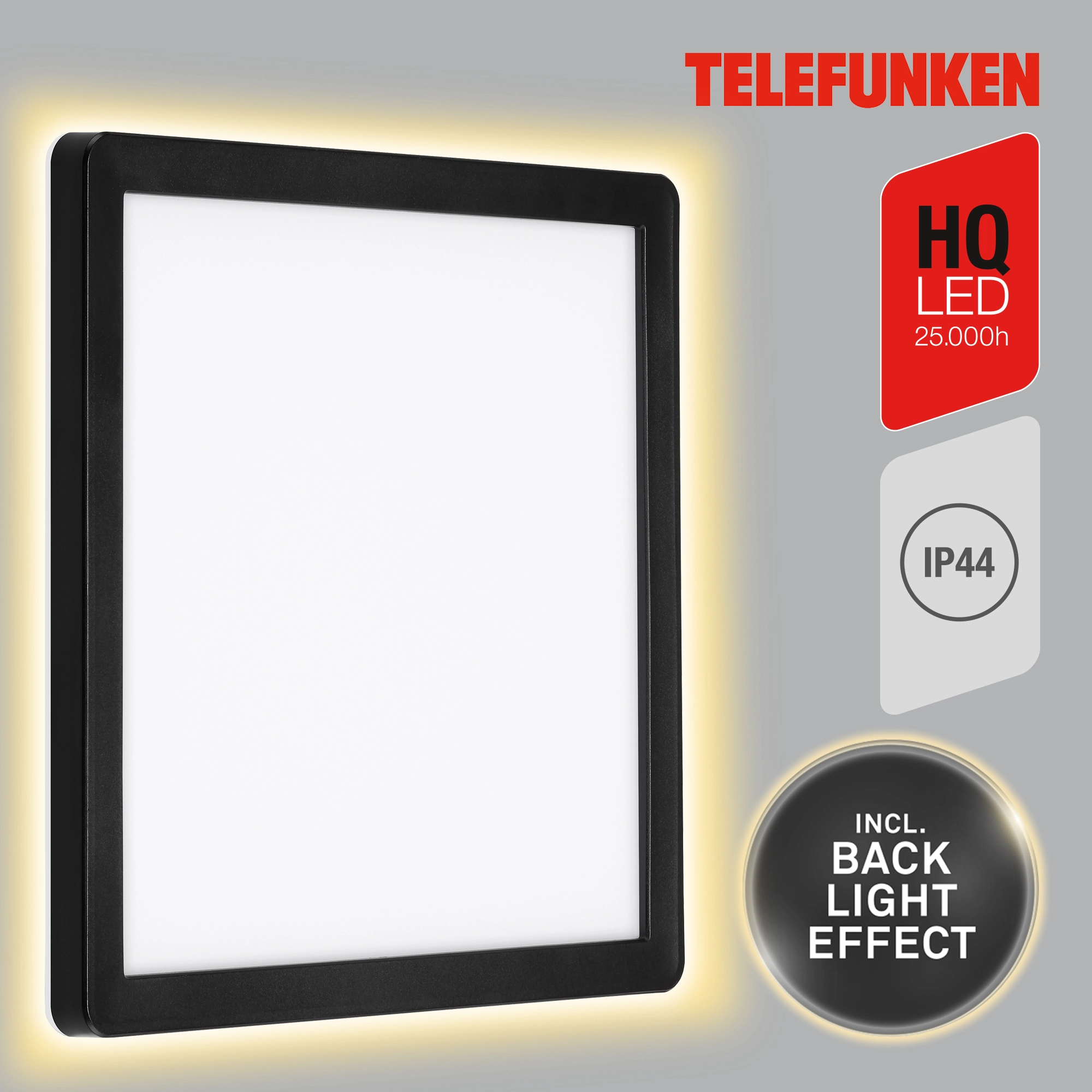 TELEFUNKEN LED Außenwandleuchte, 25 cm, 15 W, Schwarz