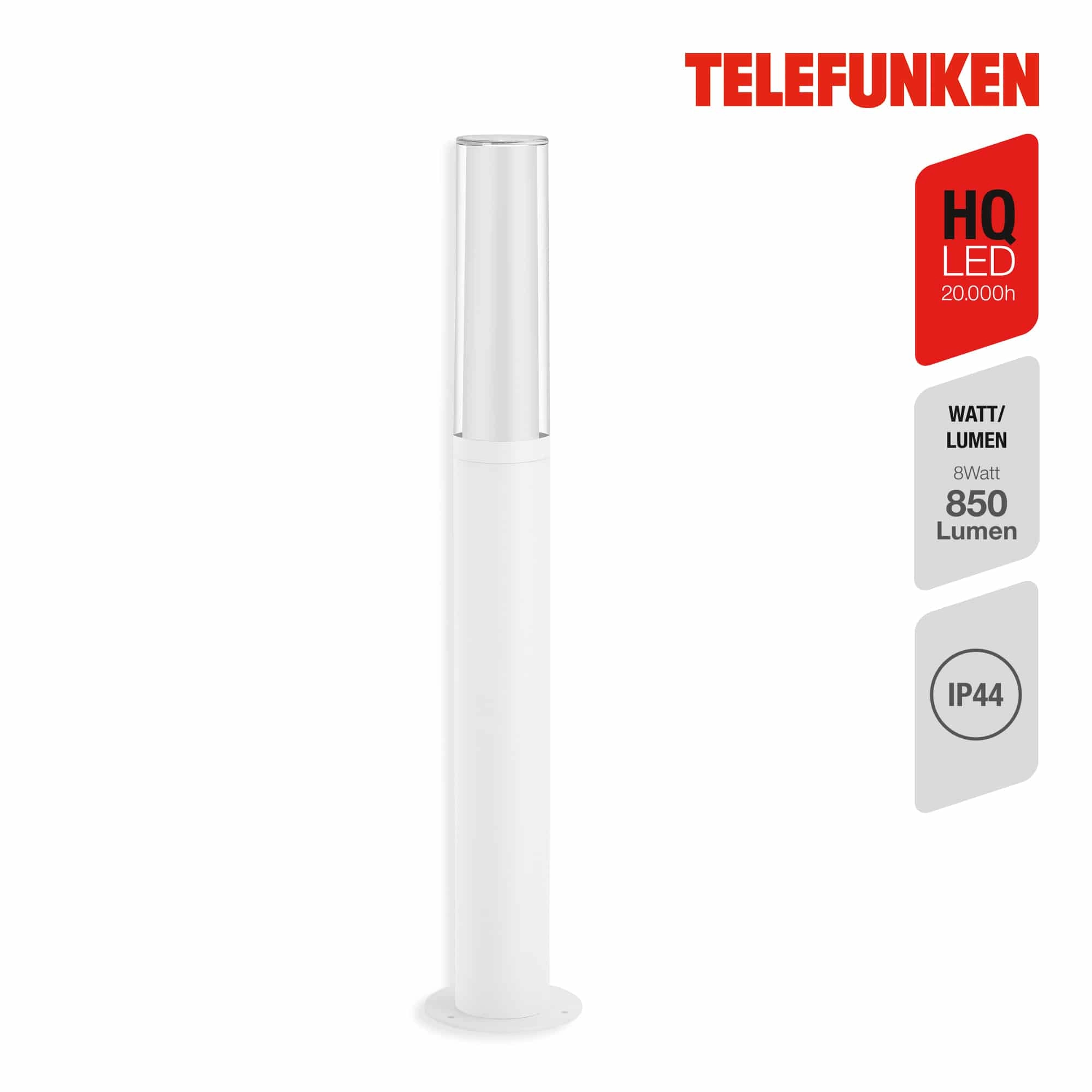 TELEFUNKEN LED Außenstehleuchte, 57 cm, 8 W, Weiß