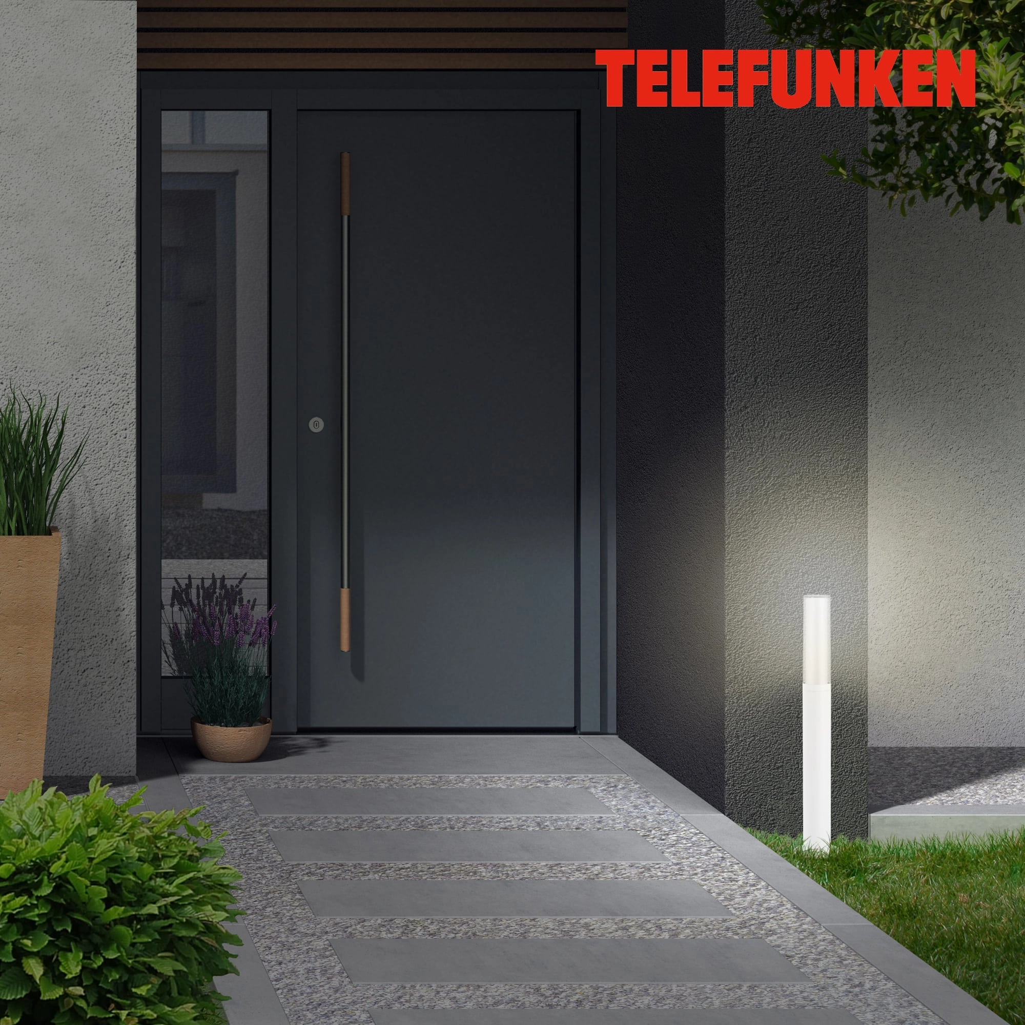 TELEFUNKEN LED Außenstehleuchte, 57 cm, 8 W, Weiß
