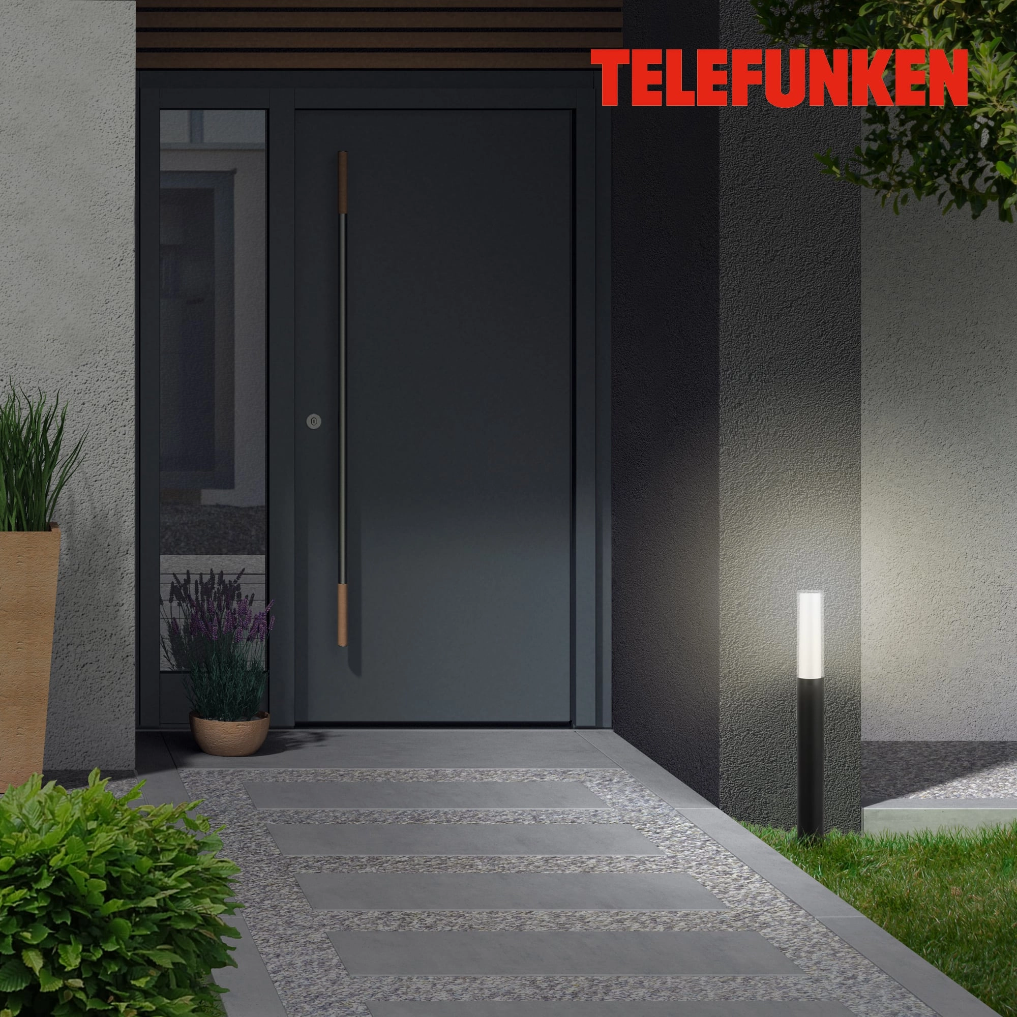 TELEFUNKEN LED Außenstehleuchte, 57 cm, 8 W, Schwarz