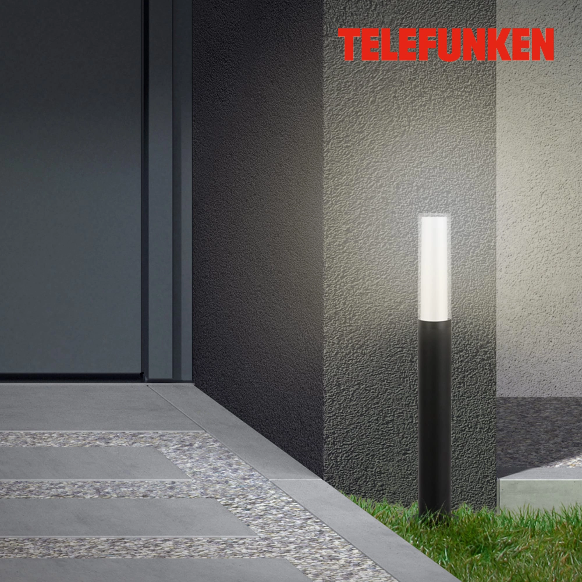 TELEFUNKEN LED Außenstehleuchte, 57 cm, 8 W, Schwarz