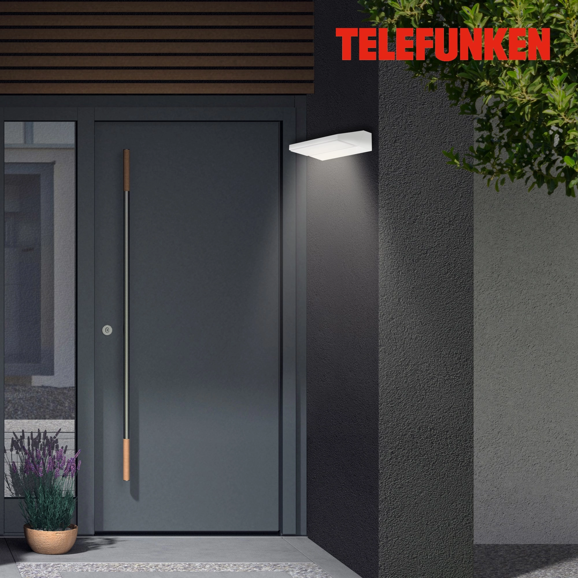 TELEFUNKEN LED Außenwandleuchte, 17,2 cm, 10 W, Weiß