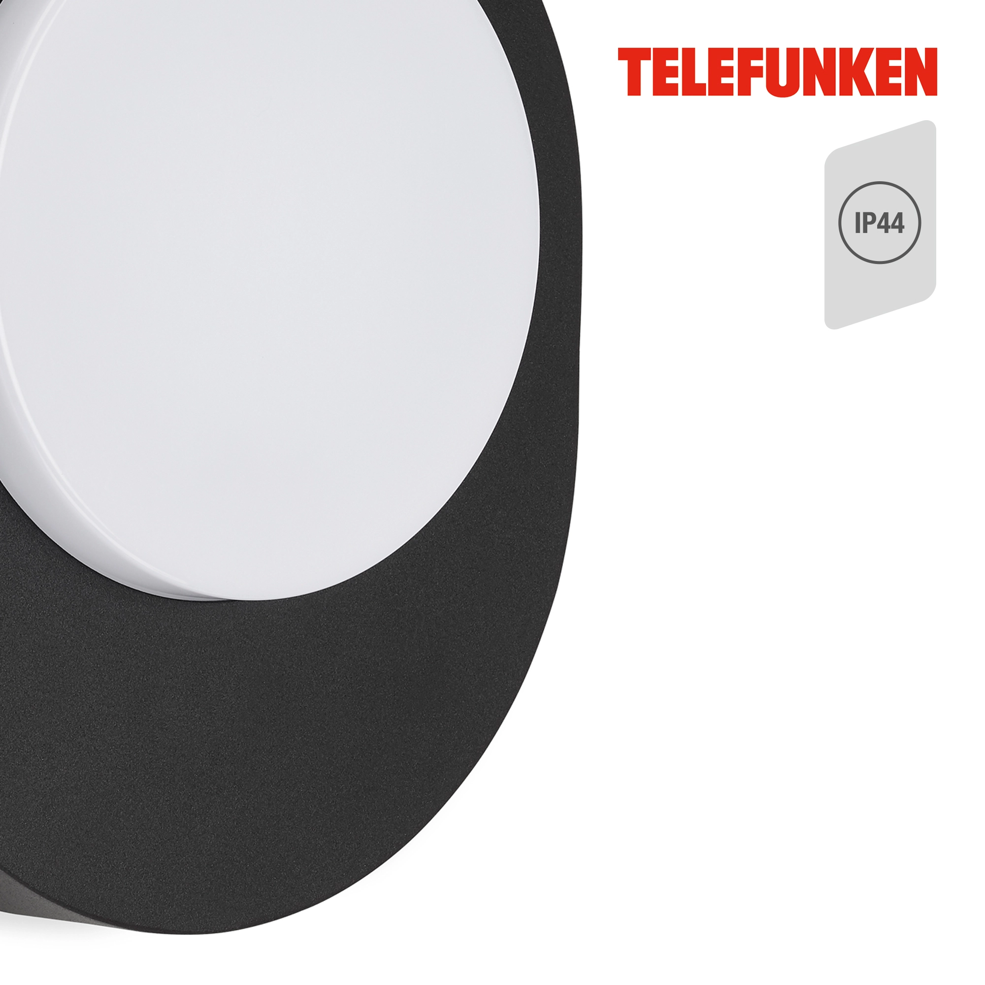 TELEFUNKEN LED Außenwandleuchte, 20 cm, 8 W, Schwarz
