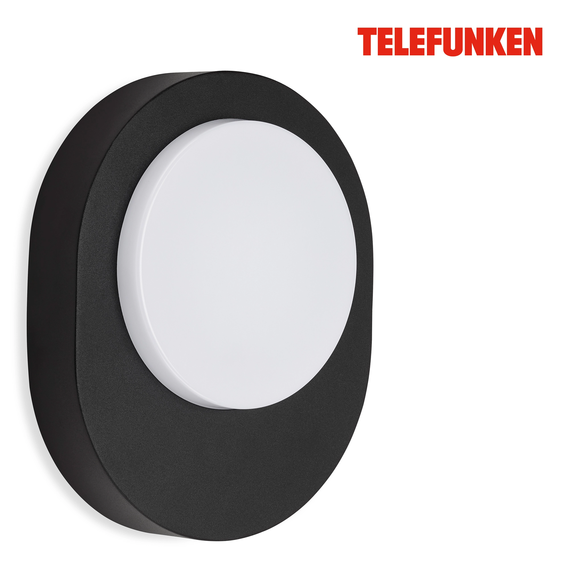 TELEFUNKEN LED Außenwandleuchte, 20 cm, 8 W, Schwarz