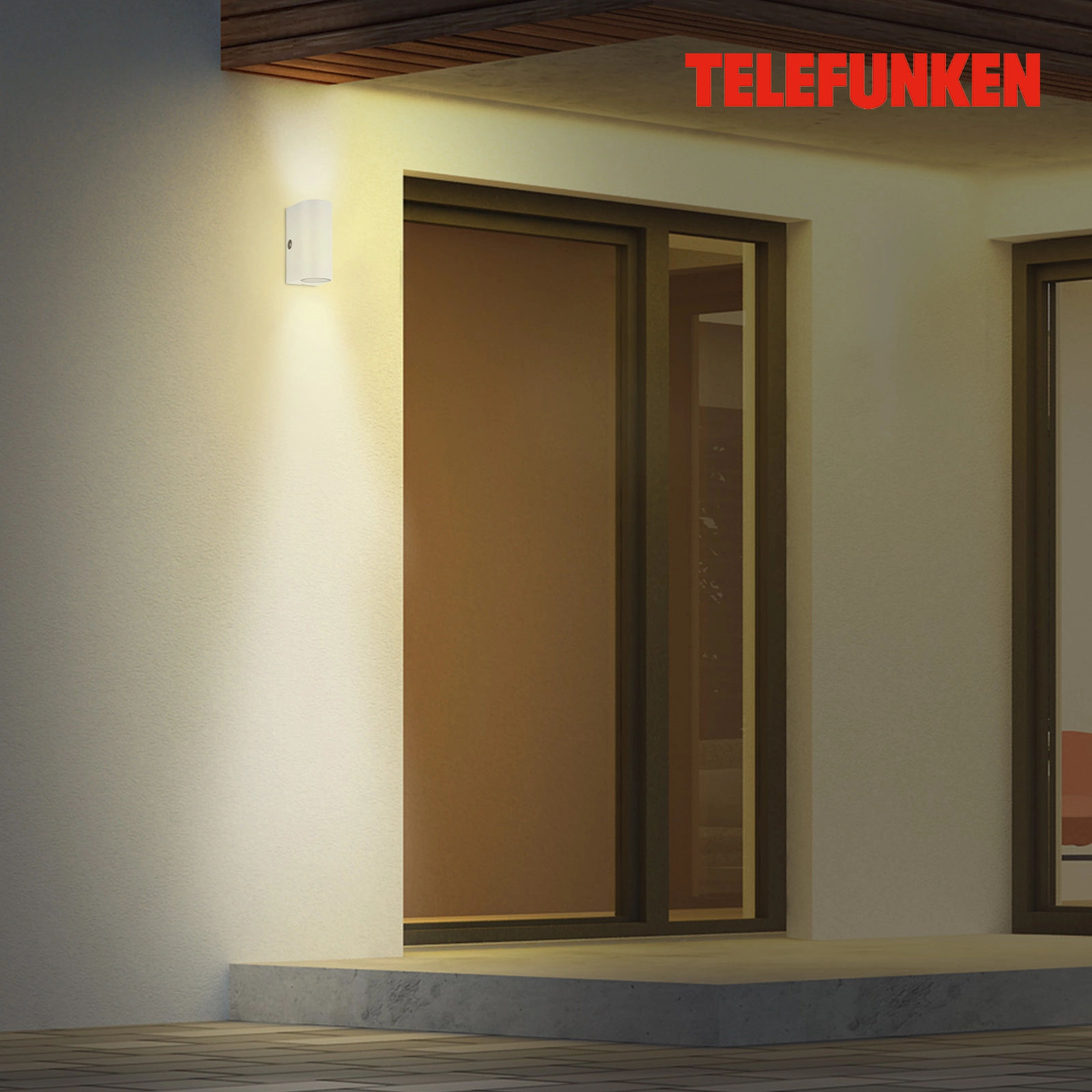 TELEFUNKEN LED Sensor Außenwandleuchte, 15,1 cm, 10 W, Weiß