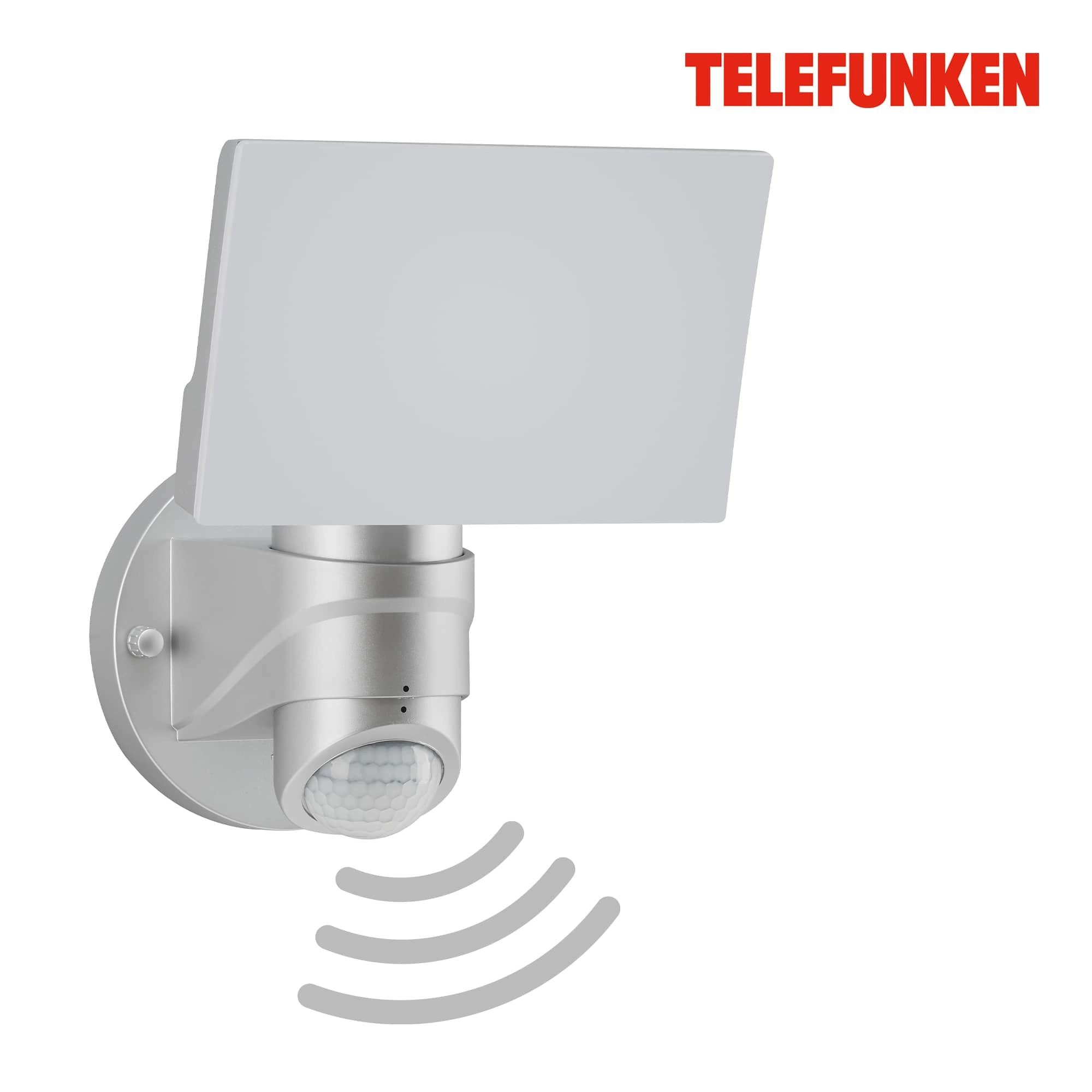 TELEFUNKEN LED Sensor Außenstrahler, 24 cm, 16 W, Silber