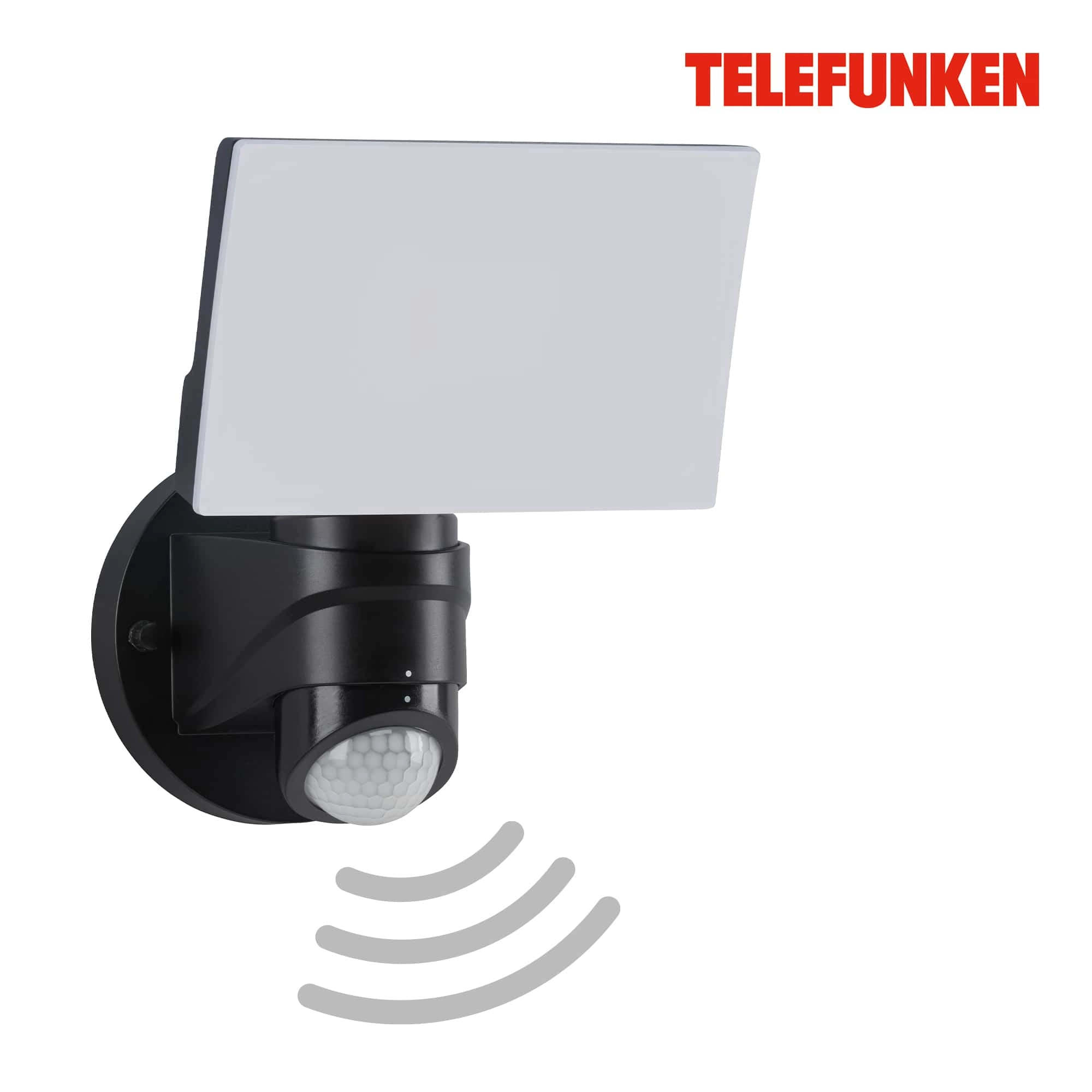 TELEFUNKEN LED Sensor Außenstrahler, 24 cm, 16 W, Schwarz