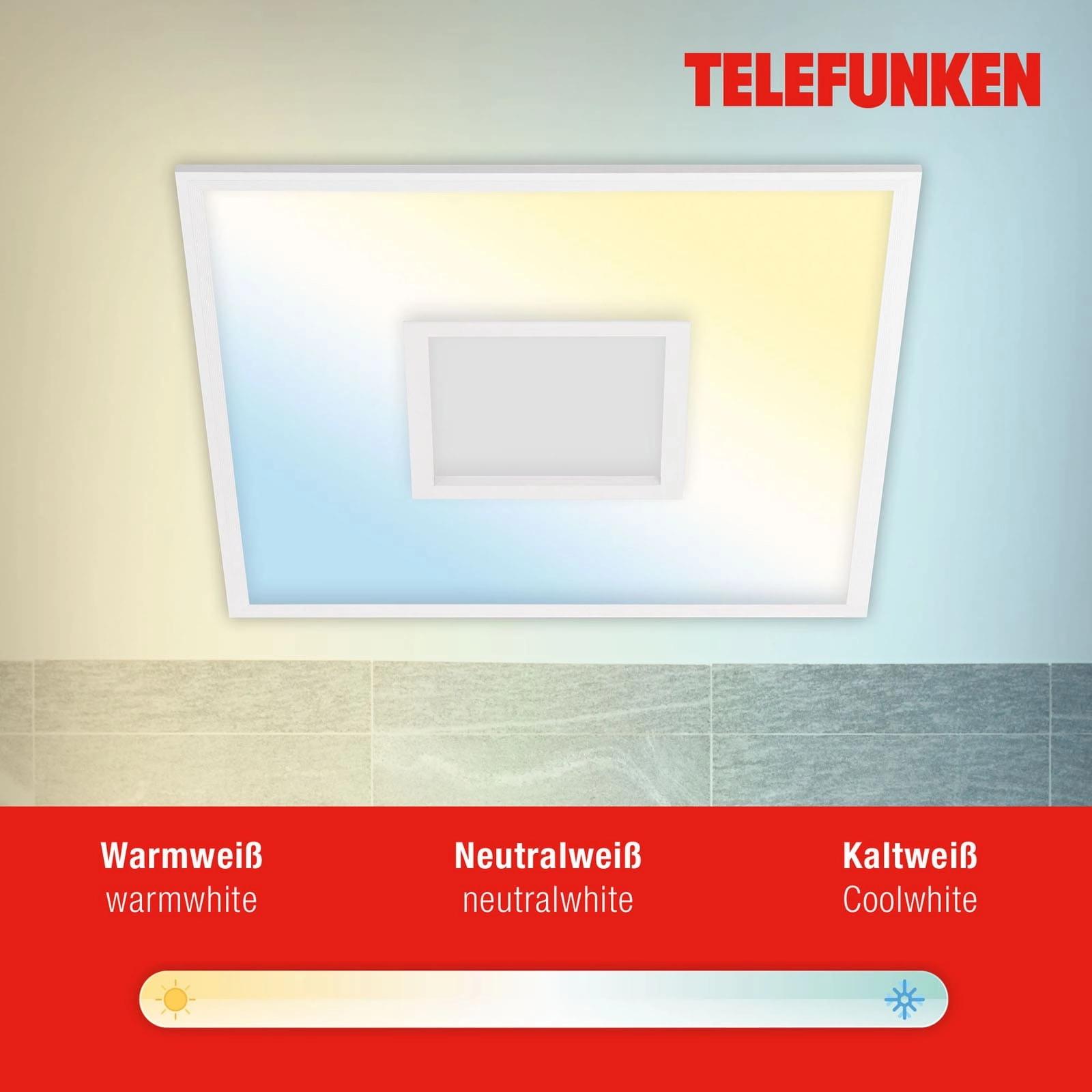TELEFUNKEN LED Panel, Memory, Fernbedienung, RGB, Timer, Backlight