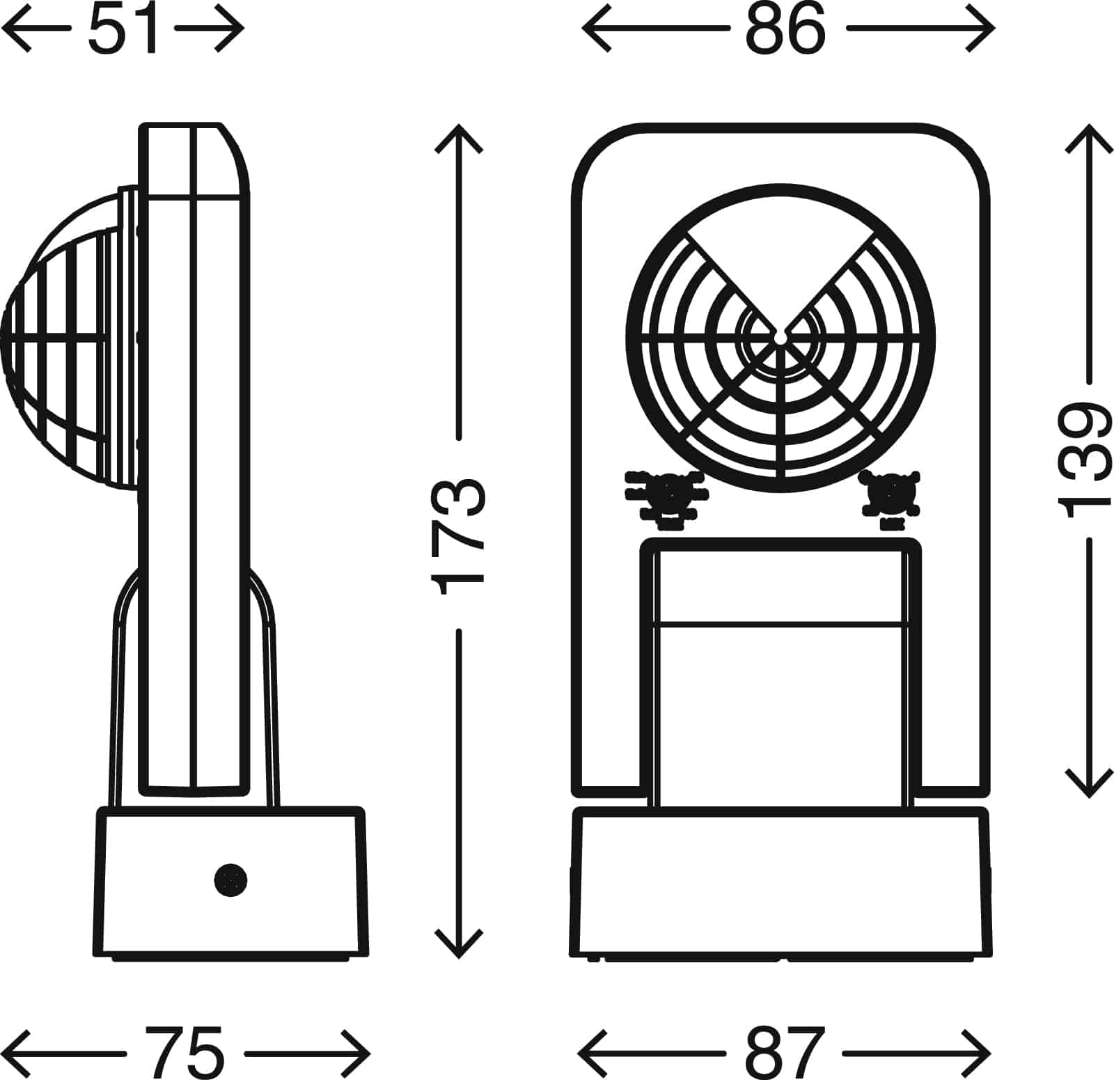 TELEFUNKEN Bewegungsmelder, 17,3 cm, Schwarz