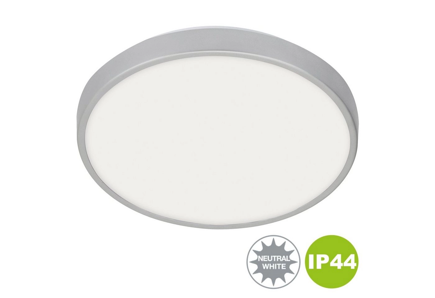 LED Deckenleuchte, Ø 29 cm, 15 W, Weiß-Chrom