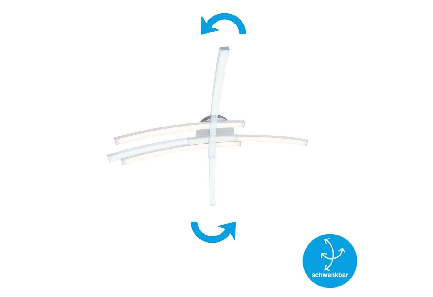 LED Wand- und Deckenleuchte, 56,5 cm, 18 W, Alu