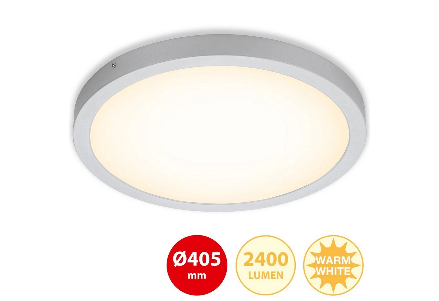 LED Deckenleuchte, Ø 40,5 , 24,5 W, Chrom-Matt