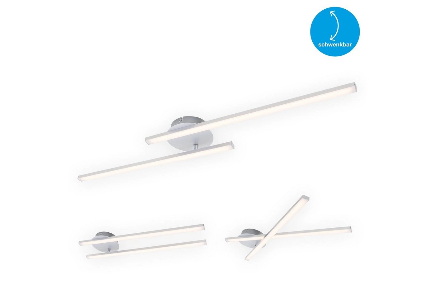 LED Wand- und Deckenleuchte, 78,2 cm, 18 W, Alu