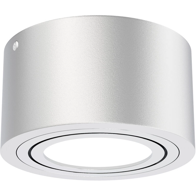 LED Aufbauleuchte, Ø 9 cm, 5 W, Silber