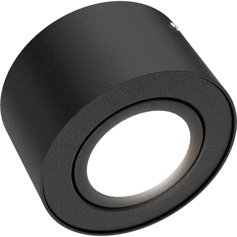 LED Aufbauleuchte, Ø 9 cm, 5 W, Schwarz