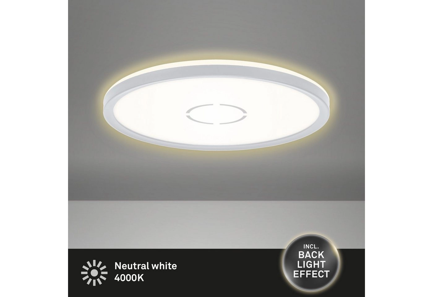 Slim LED Panel, Ø 29,3 cm, 2400 LUMEN, 18 WATT, Silber