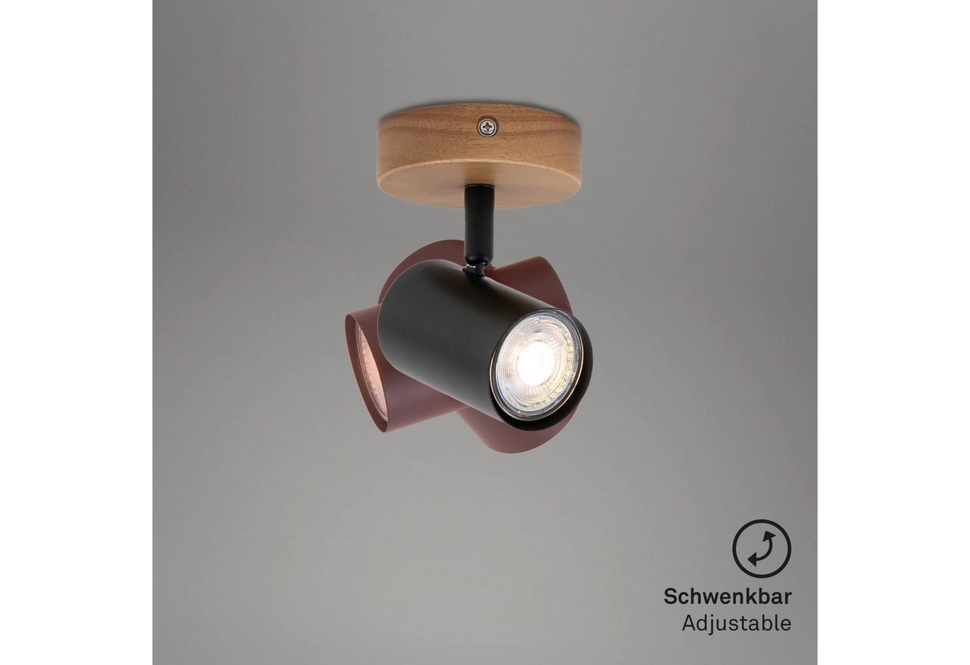 LED Spot Wand- und Deckenleuchte, Ø 9 cm, max. 35 W, Schwarz