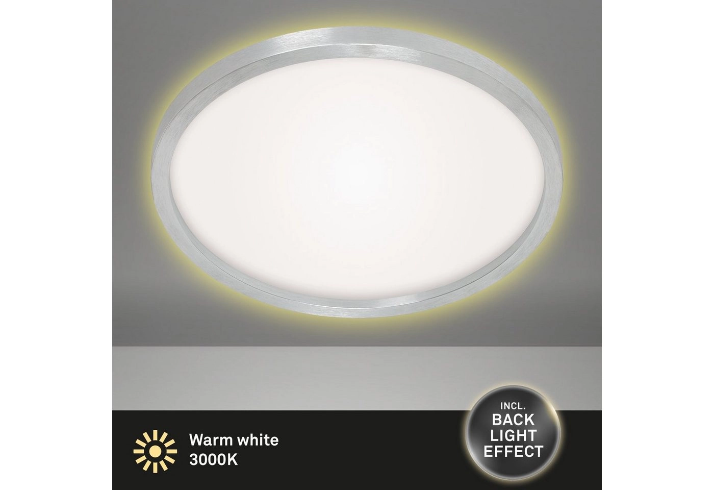 LED Panel, Ø 42,5 cm, 3000 LUMEN, 22 WATT, Alu