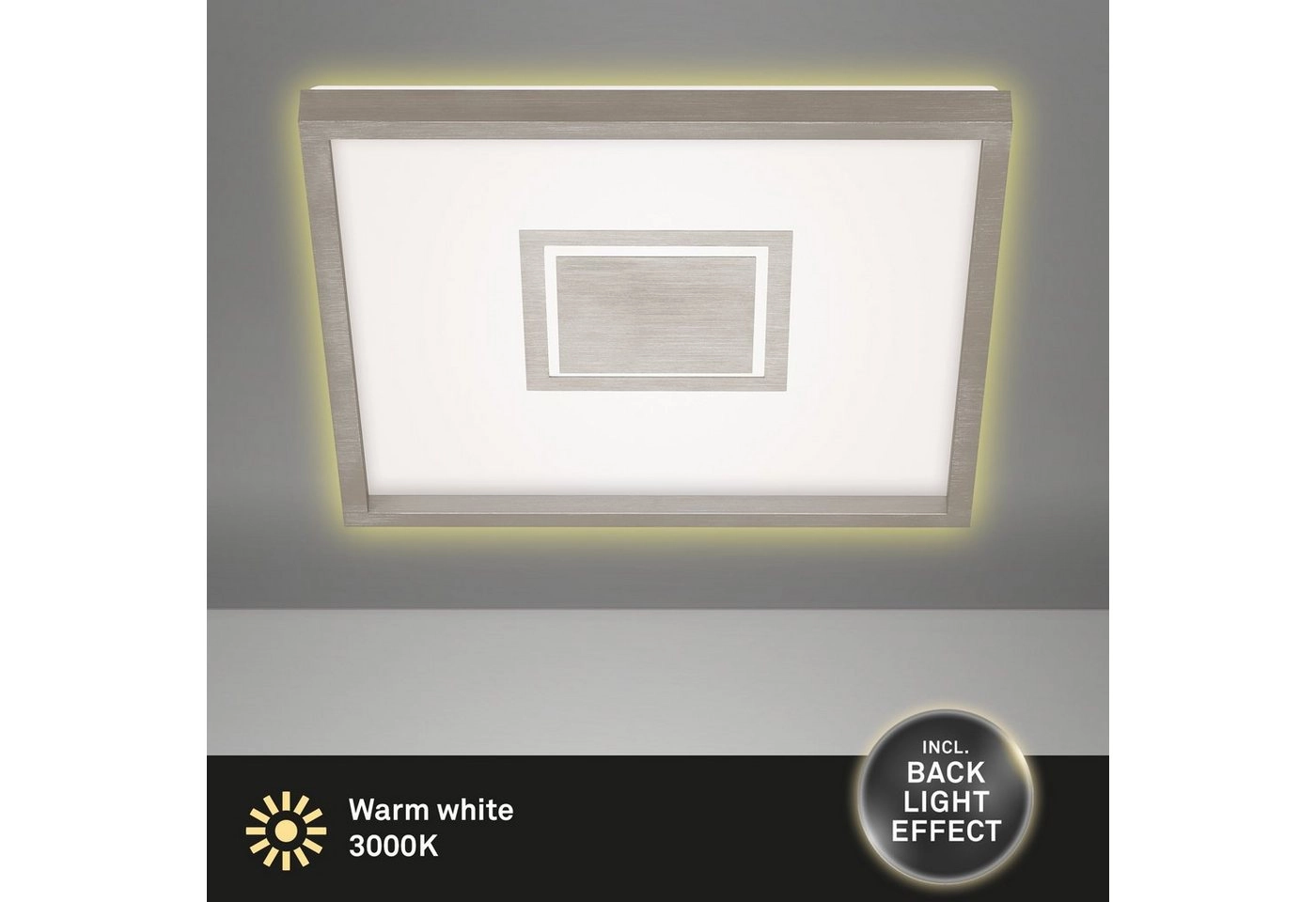 LED Panel, 42,3 cm, 3000 LUMEN, 22 WATT, Matt-Nickel