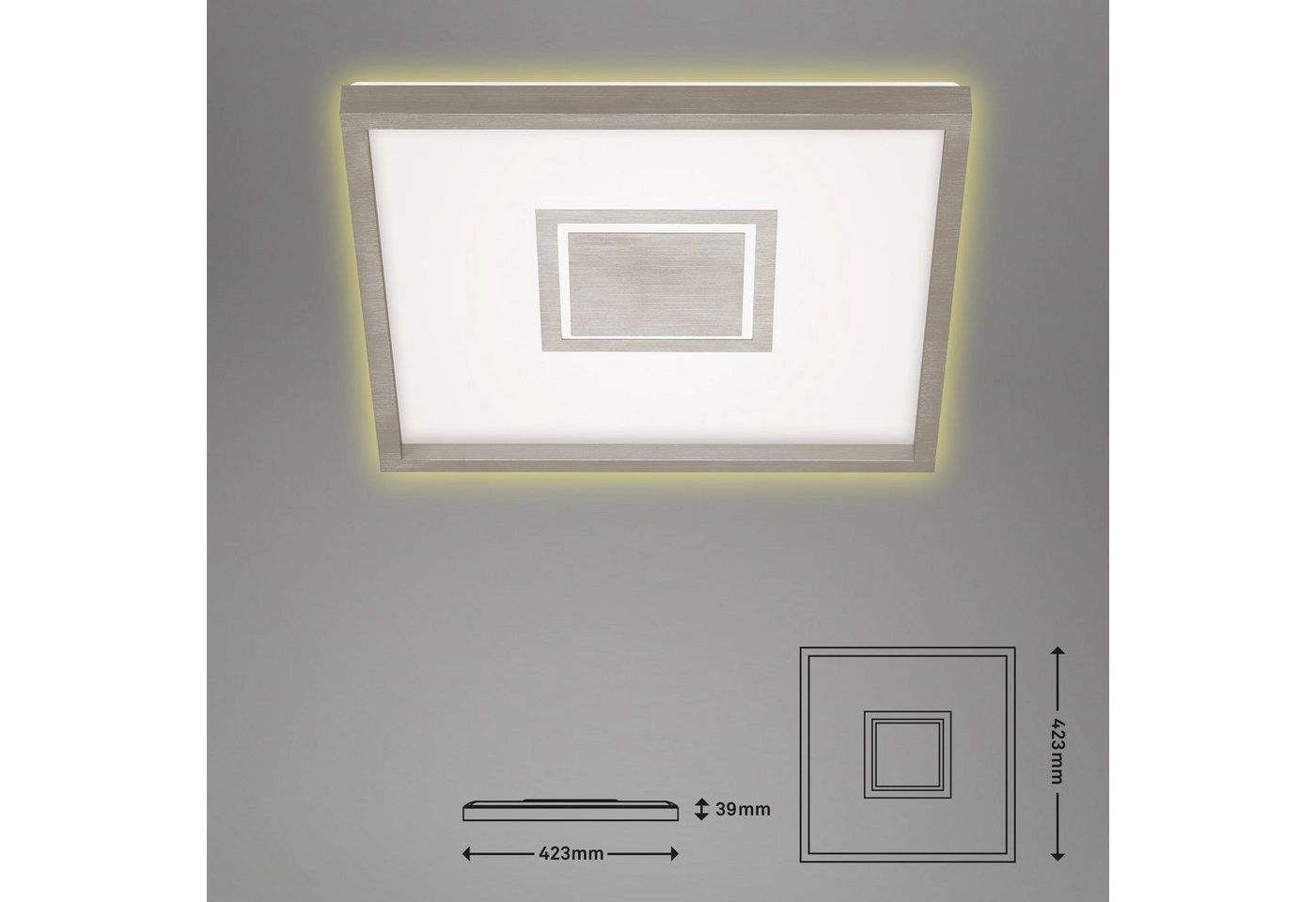 LED Panel, 42,3 cm, 3000 LUMEN, 22 WATT, Matt-Nickel