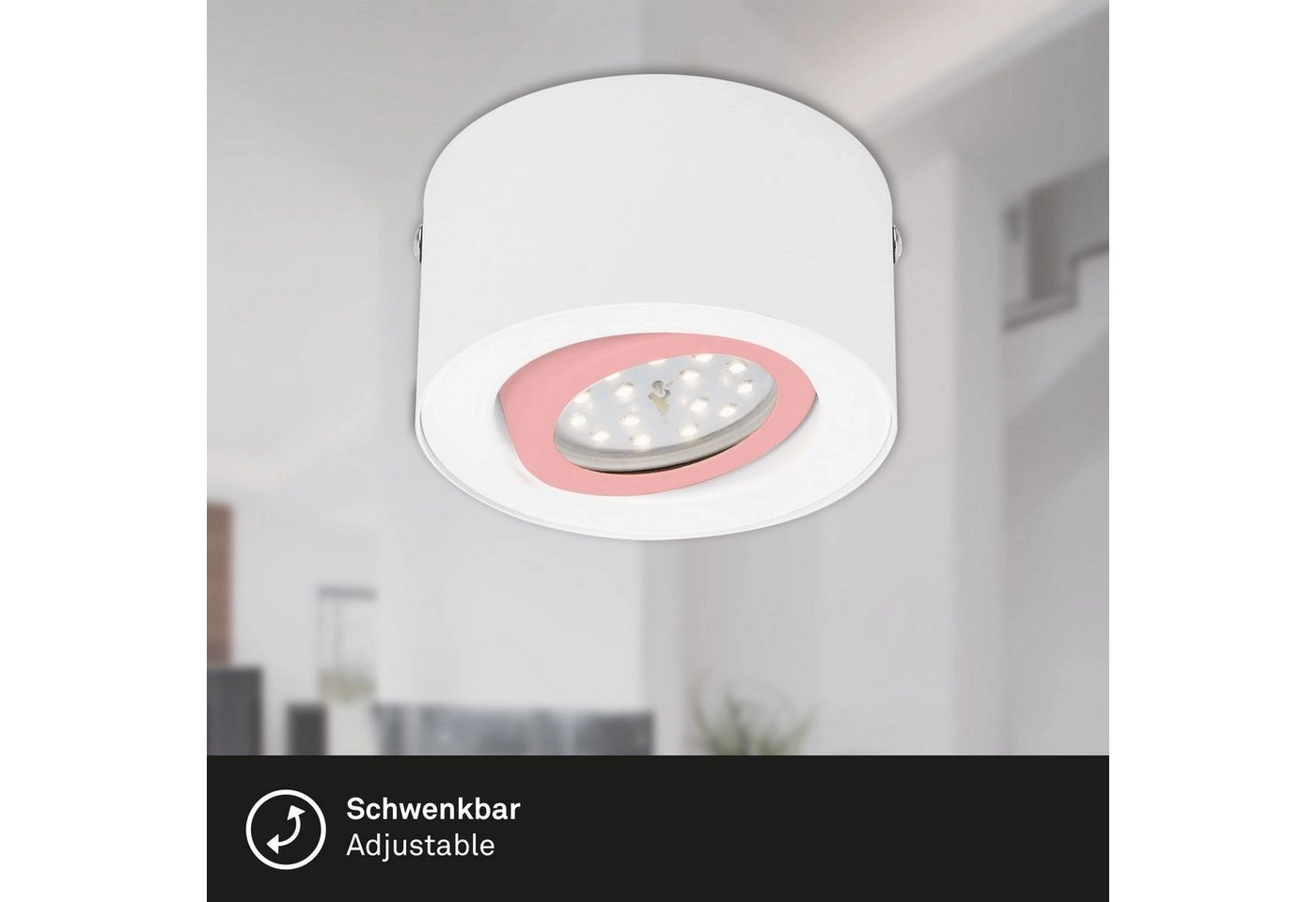 LED Aufbauleuchte, Ø 9 cm, 5 W, Weiß