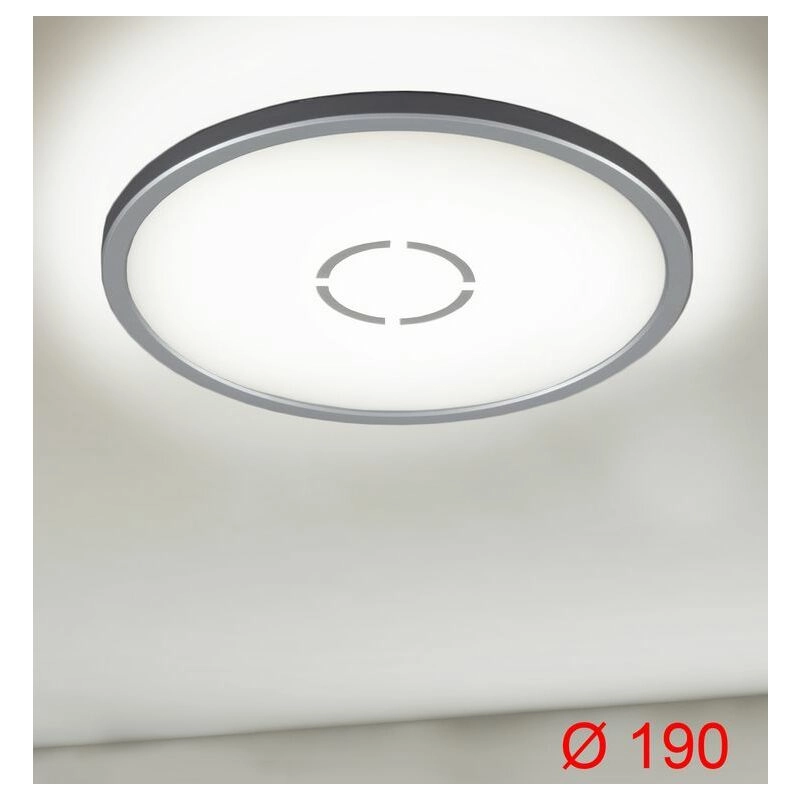 Slim LED Panel, Ø 19 cm, 1400 LUMEN, 12 WATT, Silber