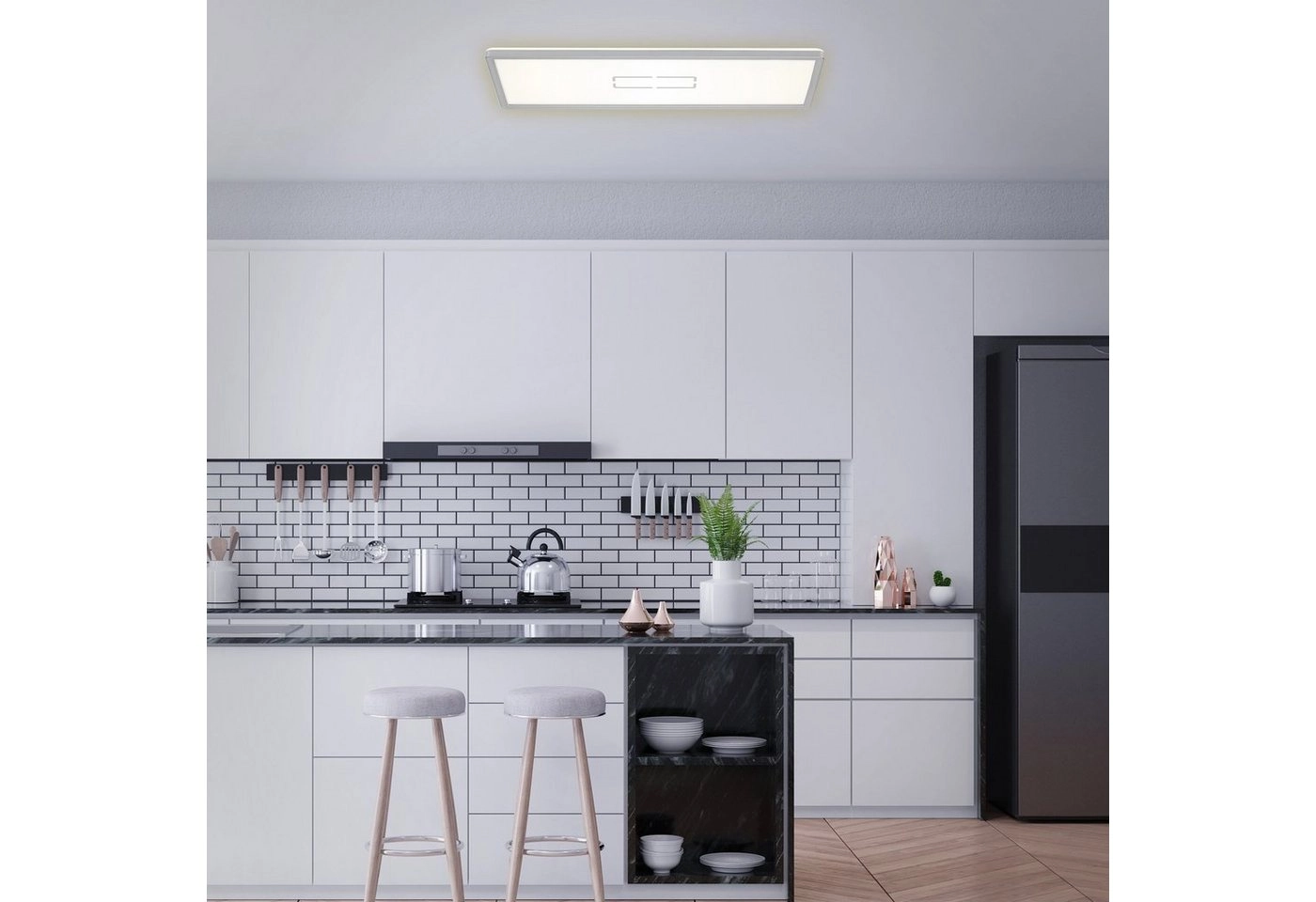 Slim LED Panel, 58 cm, 2700 LUMEN, 22 WATT, Silber