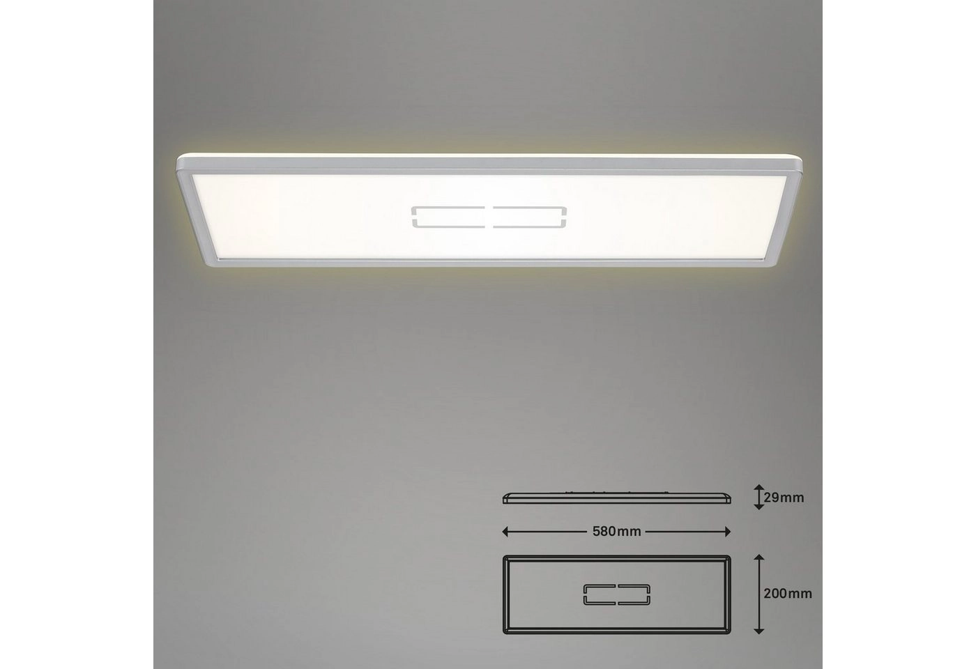 Slim LED Panel, 58 cm, 2700 LUMEN, 22 WATT, Silber