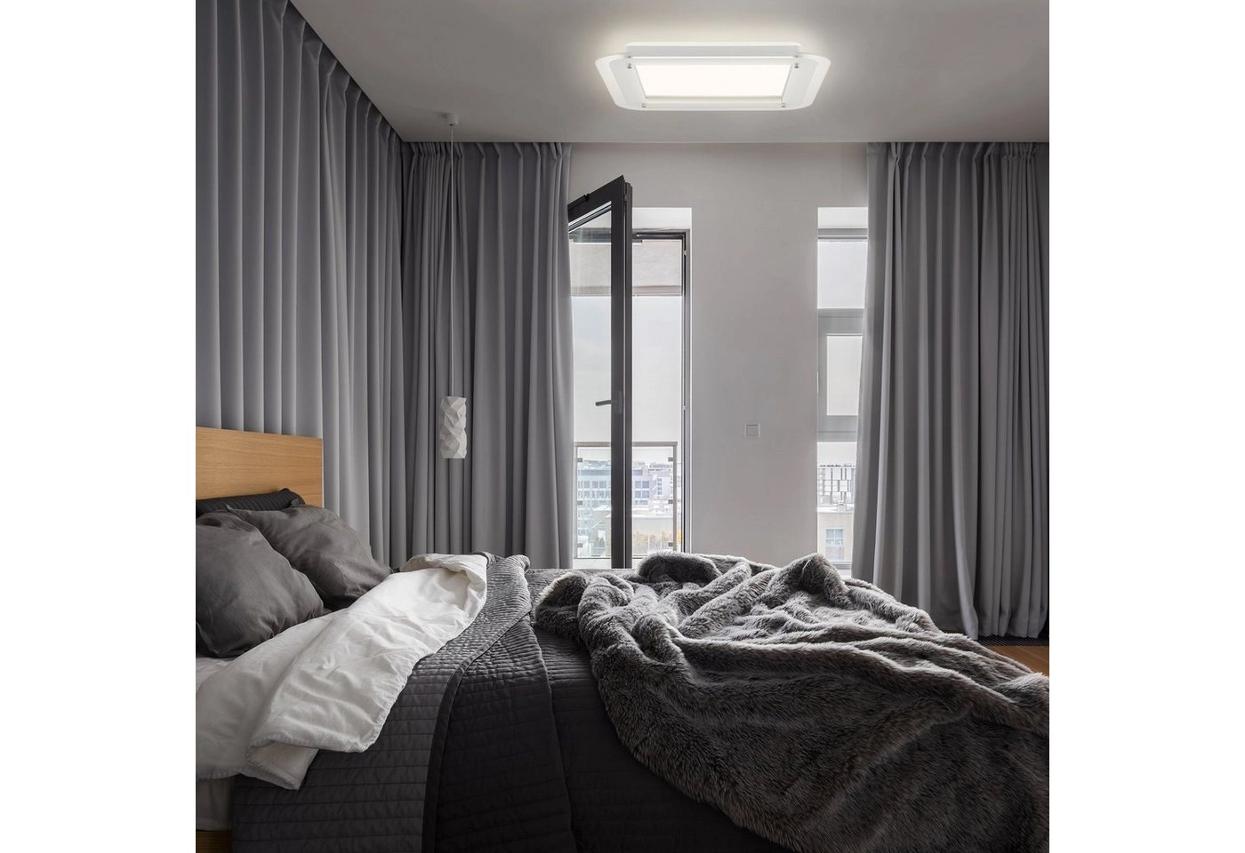 LED Deckenleuchte, 40 cm, 18 W, Weiß