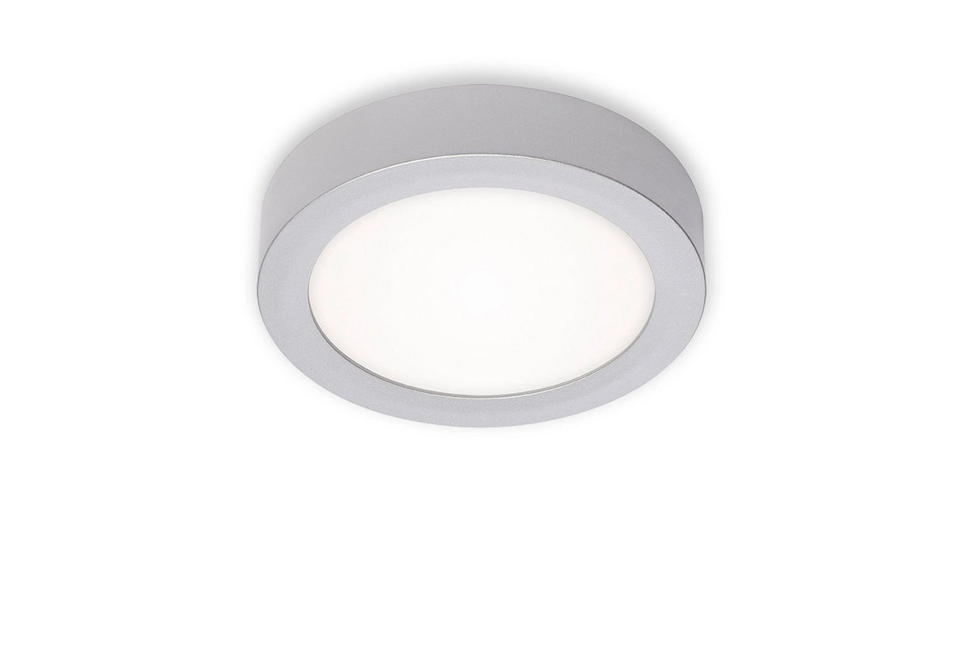 LED Deckenleuchte, Ø 17 cm, 12 W, Chrom-Matt