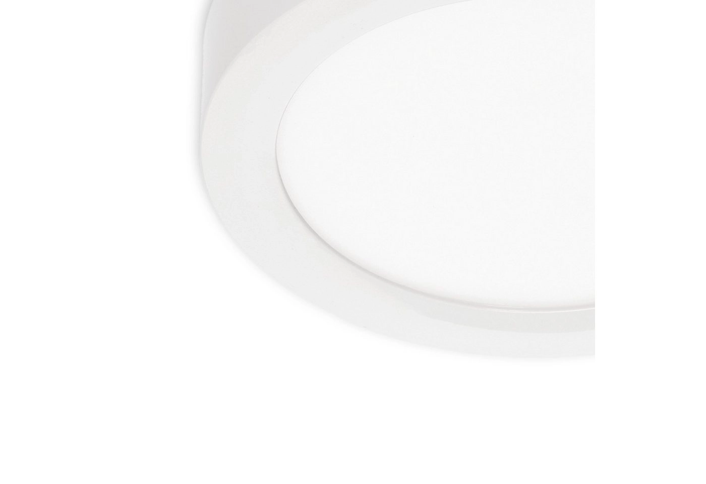 LED Deckenleuchte, Ø 17 cm, 12 W, Weiß