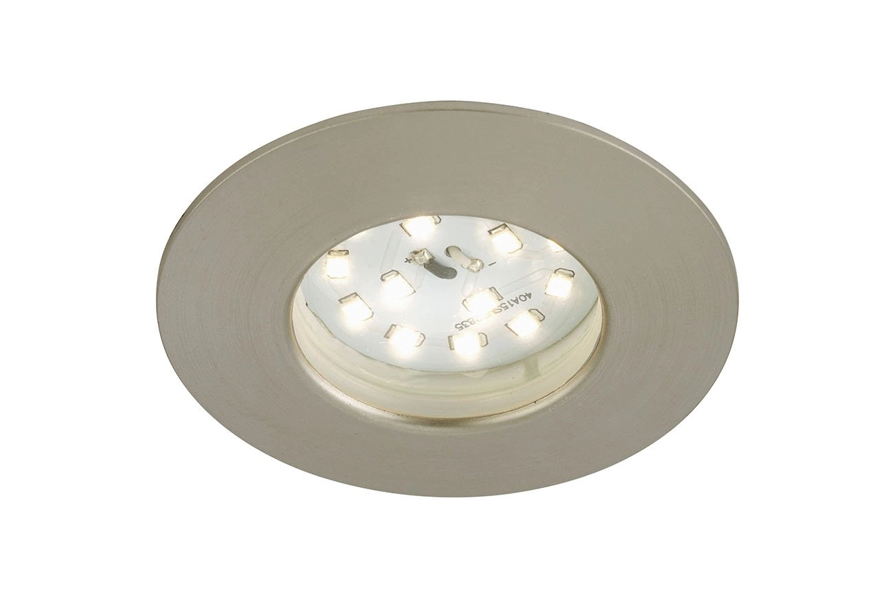 LED Einbauleuchte, Ø 7,5 cm, 5,5 W, Matt-Nickel