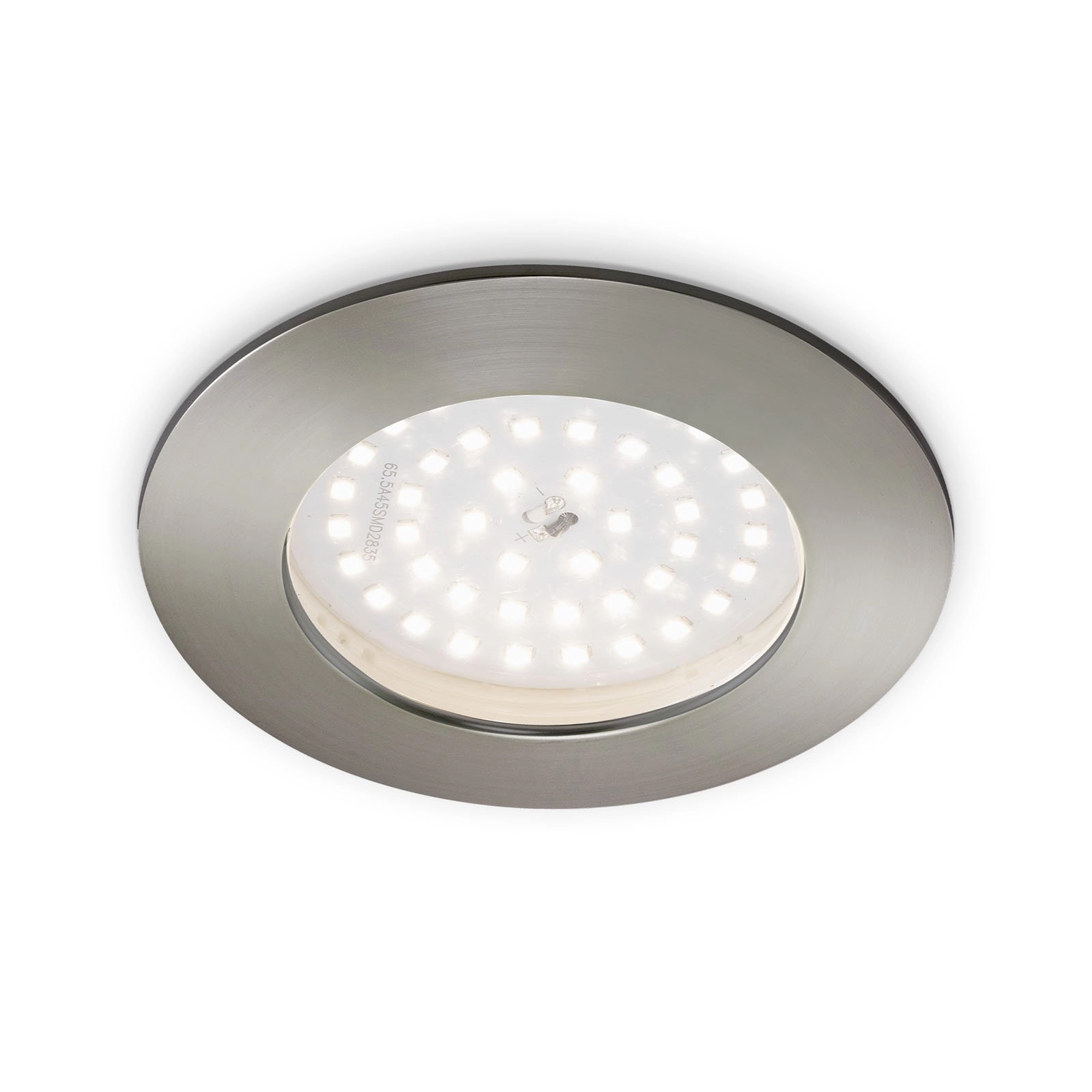 LED Einbauleuchte, Ø 10 cm, 10,5 W, Matt-Nickel