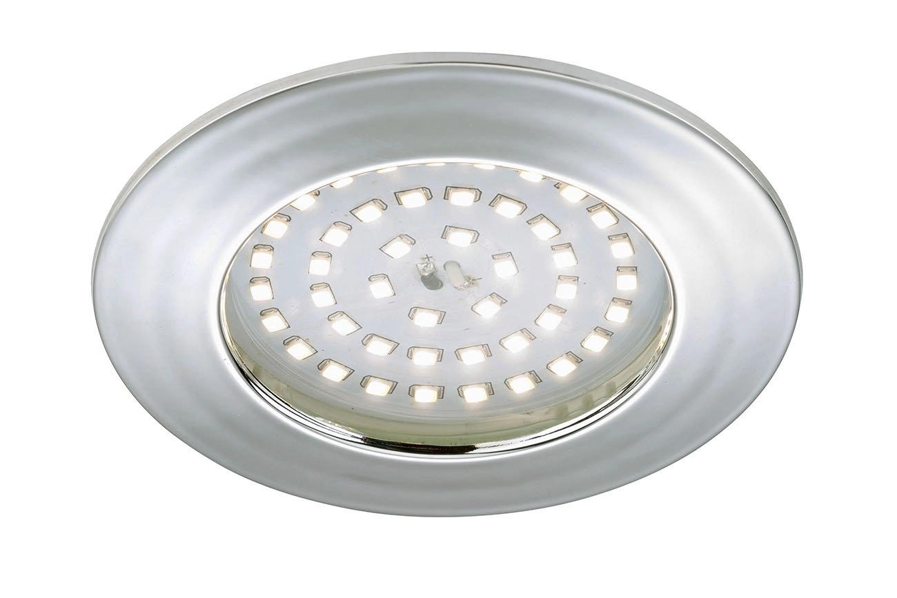 LED Einbauleuchte, Ø 10 cm, 10,5 W, Chrom