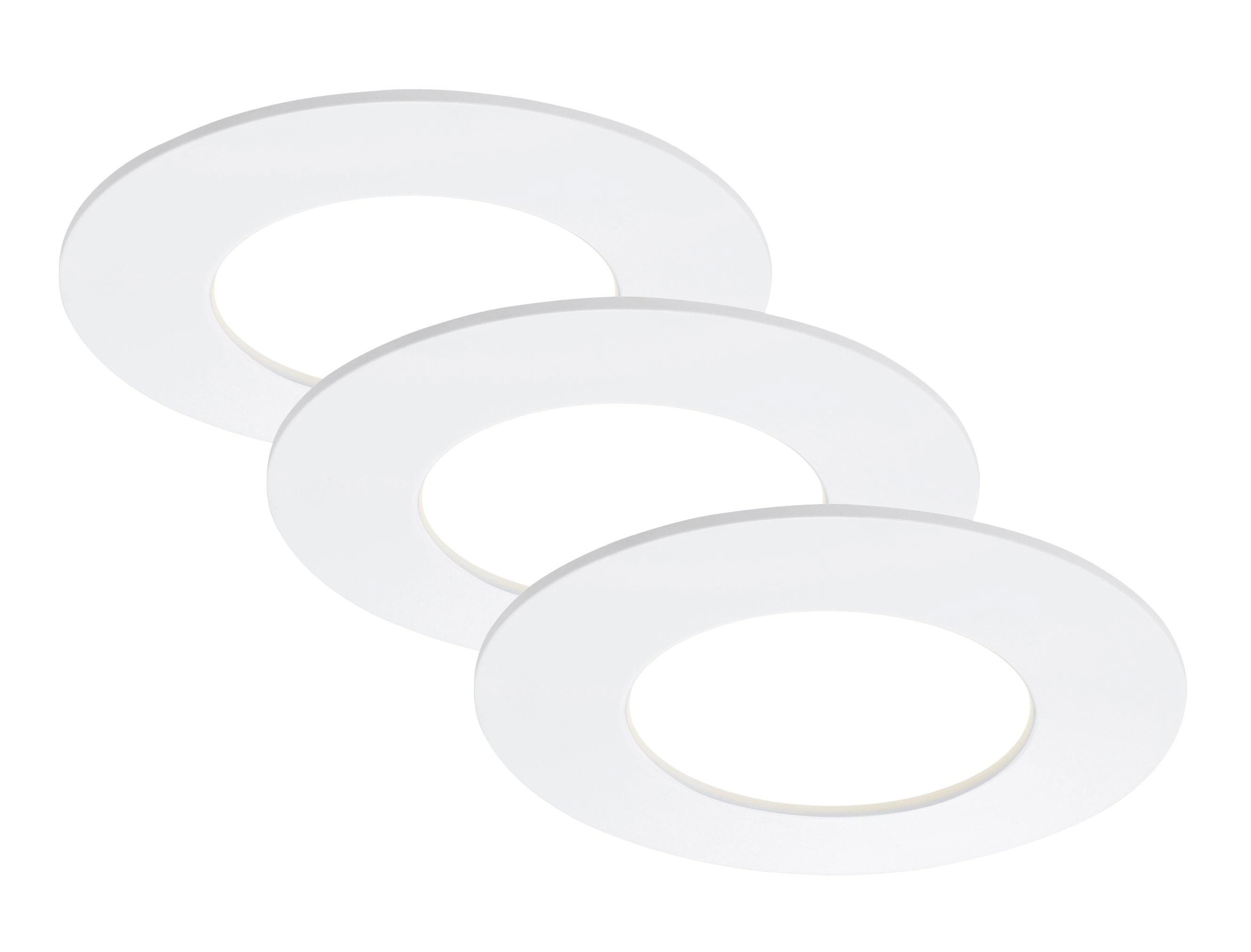 3er Set LED Einbauleuchte, Ø 8,5 cm, 5 W, Weiß