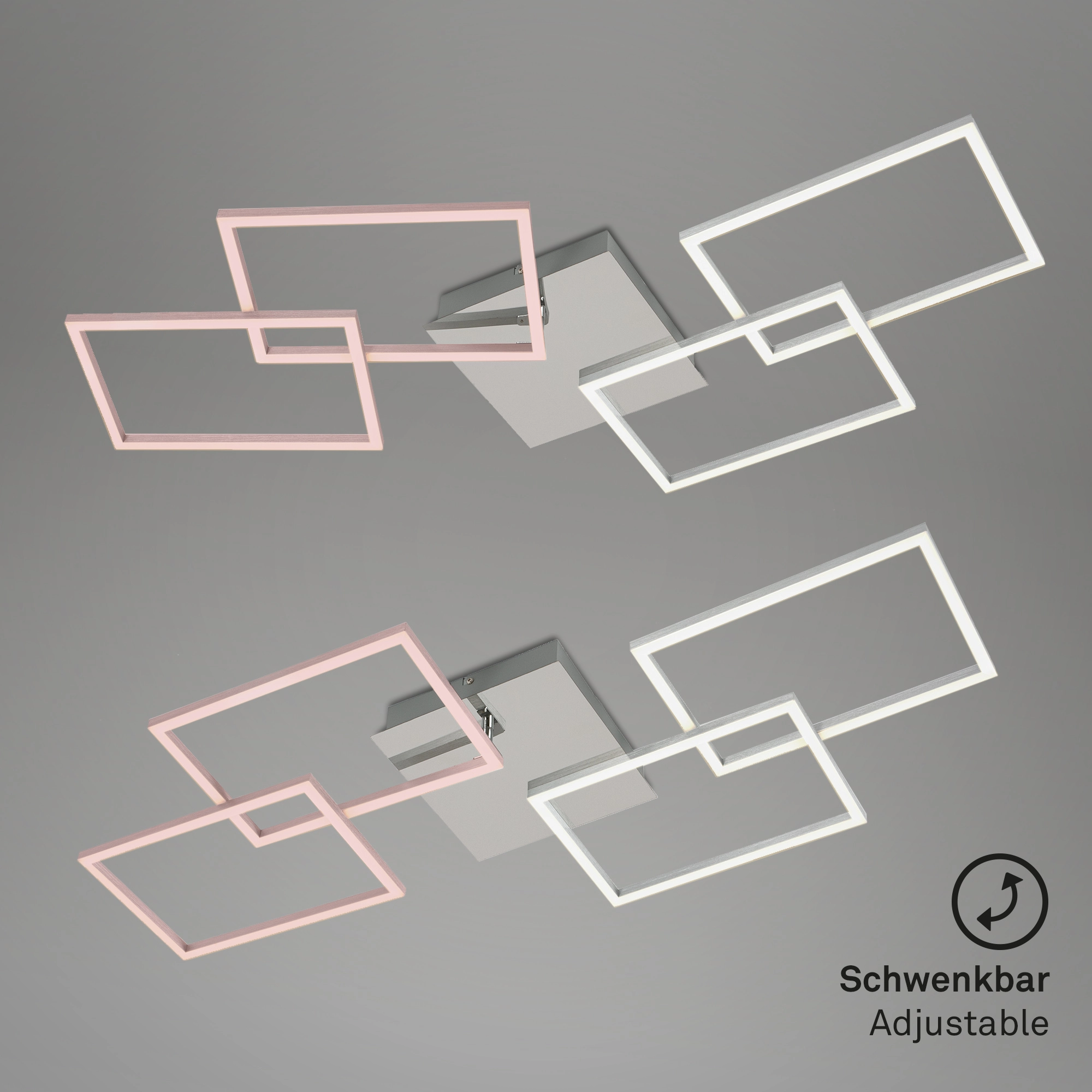 LED Deckenleuchte, 95,6 cm, 30 W, Chrom-Alu