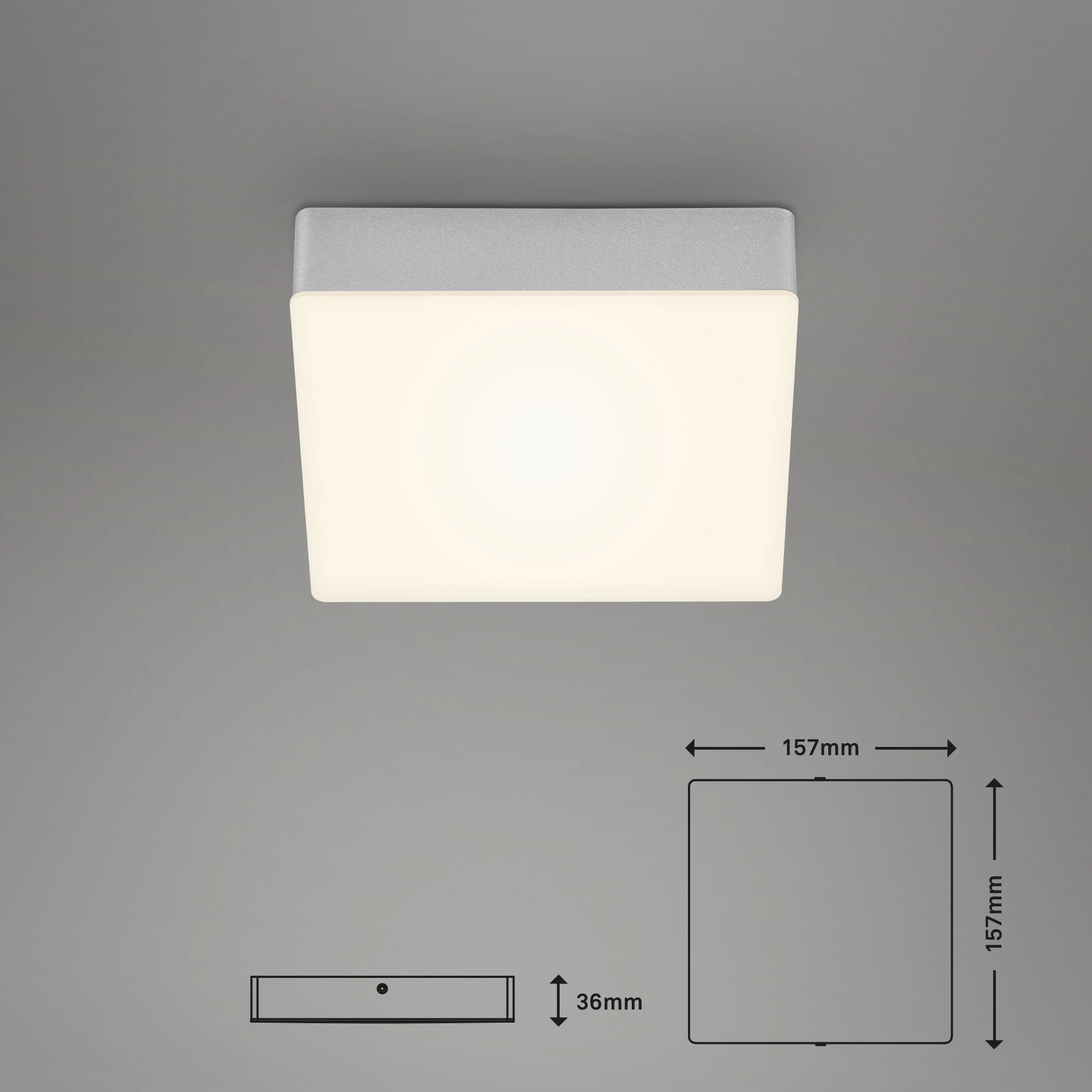 LED Deckenleuchte, 15,7 cm, 11 W, Silber