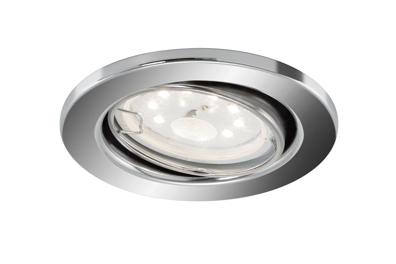 LED Einbauleuchte, Ø 8,6 cm, 5 W, Chrom