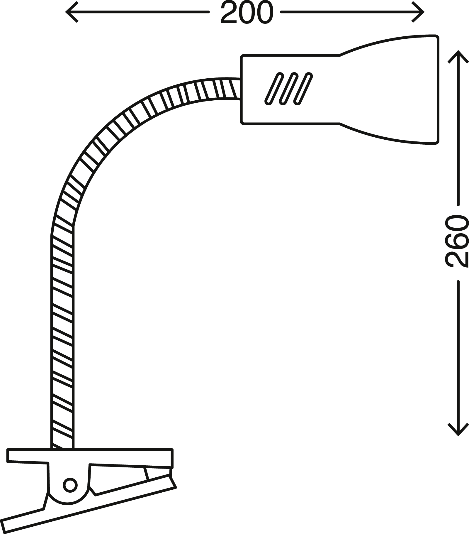 Klemmleuchte, 6,7 cm, max. 40 W, Weiß